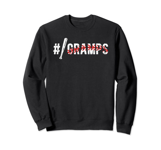 1 Gramps Baseball Gramps Baseball Sweatshirt - Unique Graphic Unisex