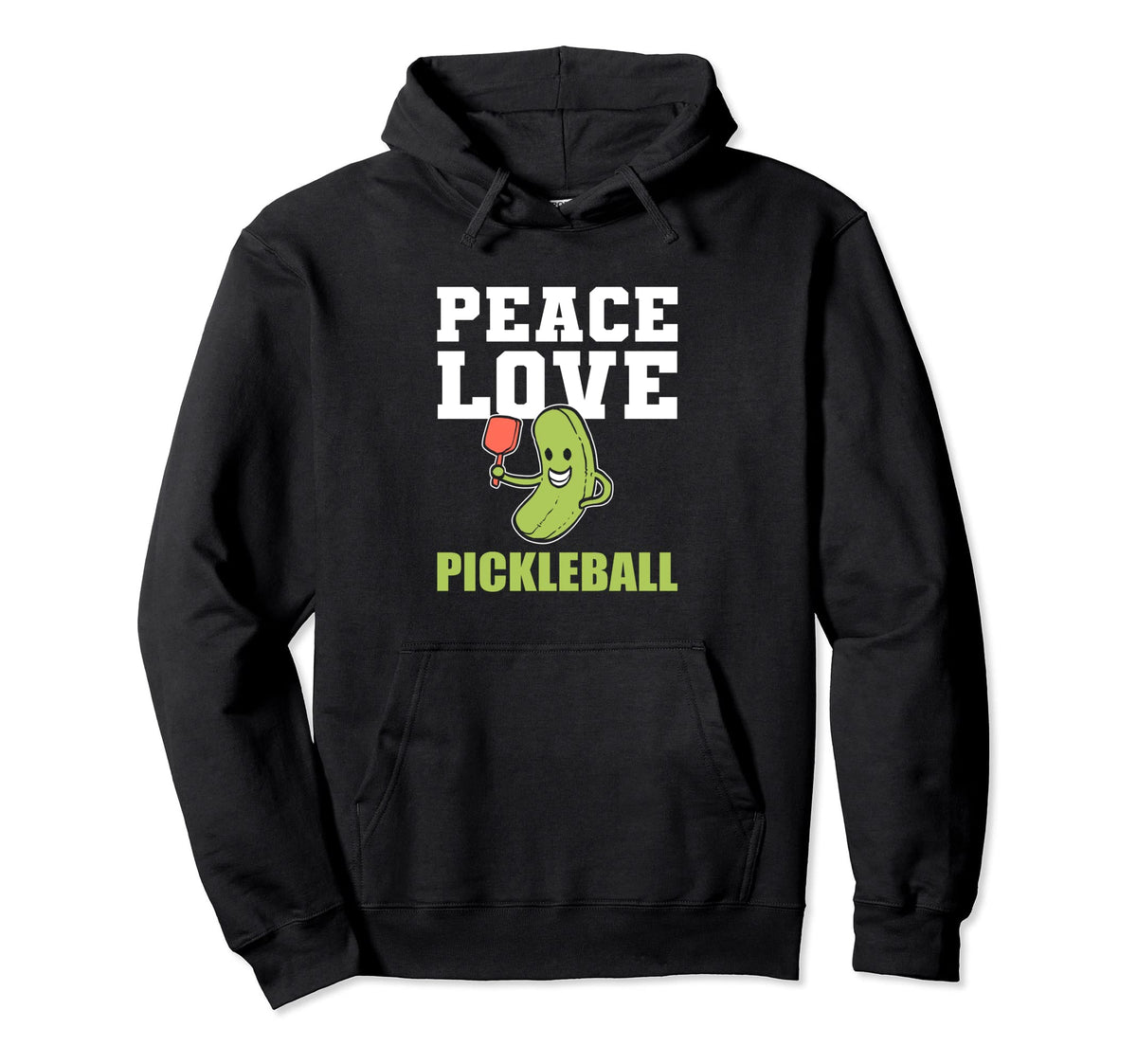 Peace Love Pickleball Sports Person Hoodie - Unique Graphic for Adults