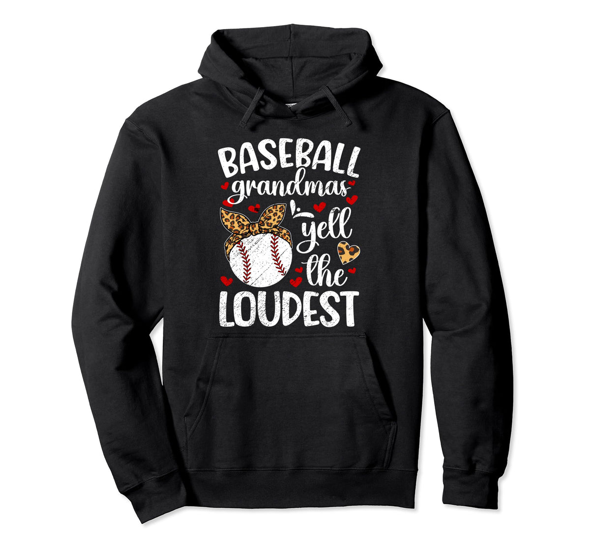 Baseball Grandmas Yell Loudest Hoodie - Minimalist Print Men Women