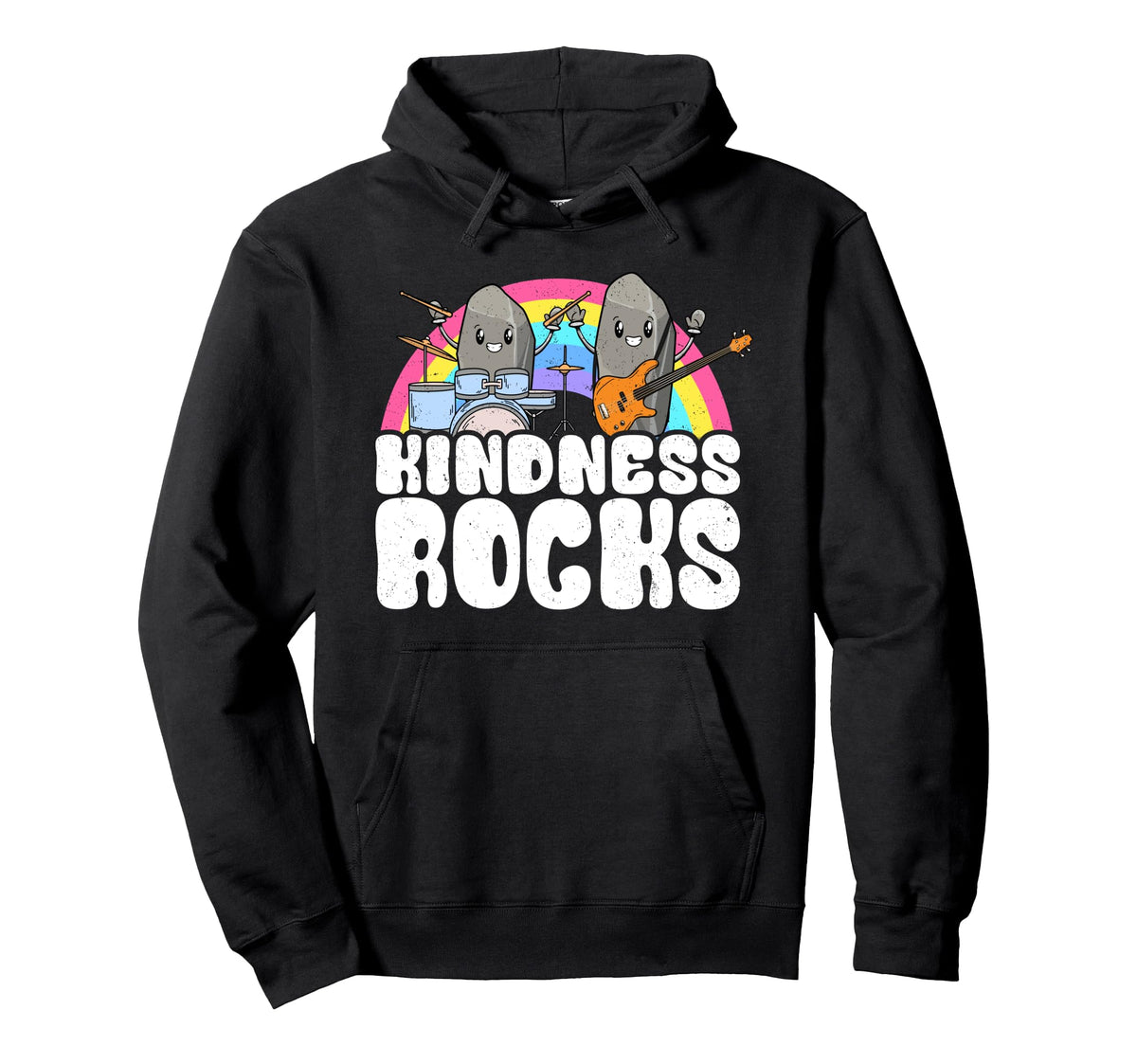 Anti Bullying Rainbow Hippie Music Teacher Hoodie - Novelty Apparel Unisex