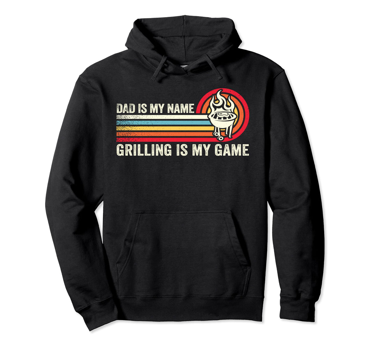 Dad Is My Name Grilling Is My Game Hoodie - Streetwear Style for Adults