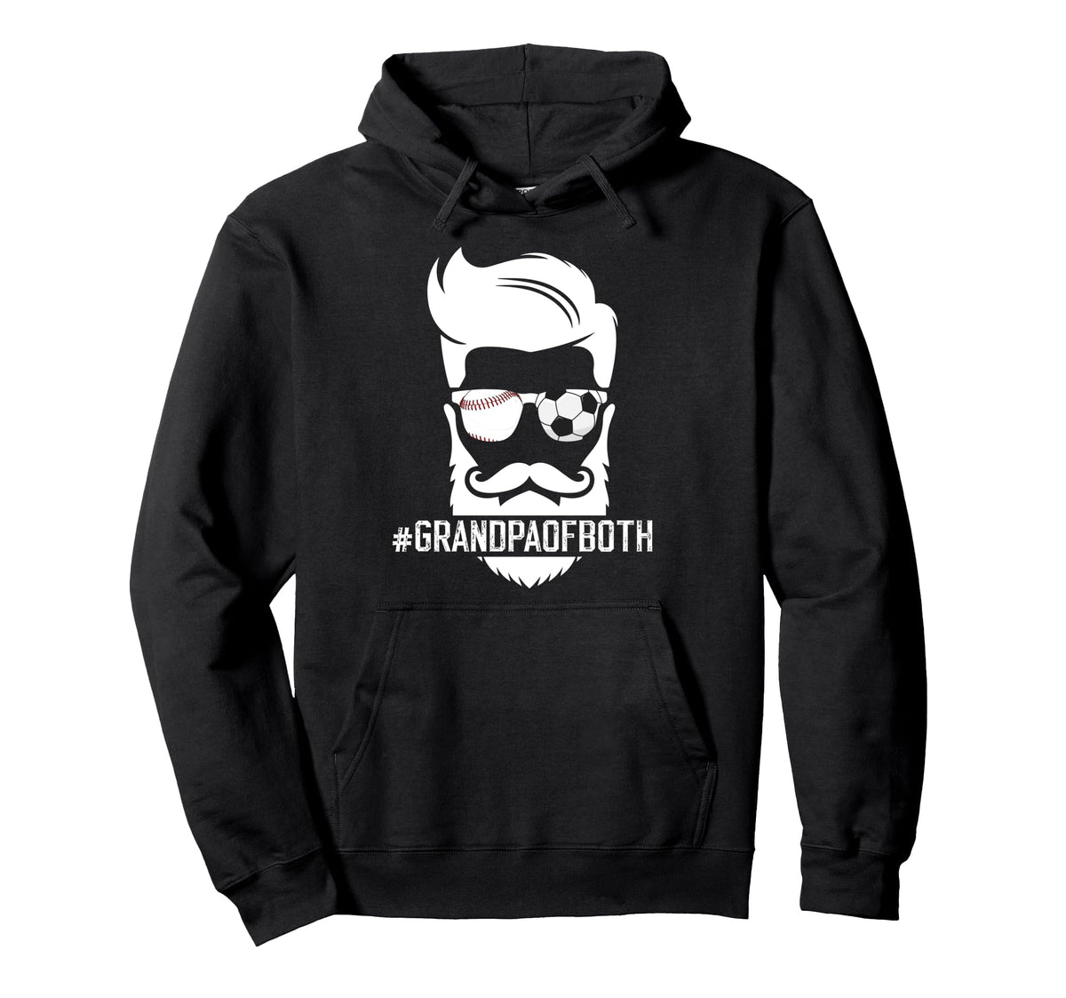 Grandpa Both Baseball Soccer Grandpa Hoodie - Novelty Apparel Men Women