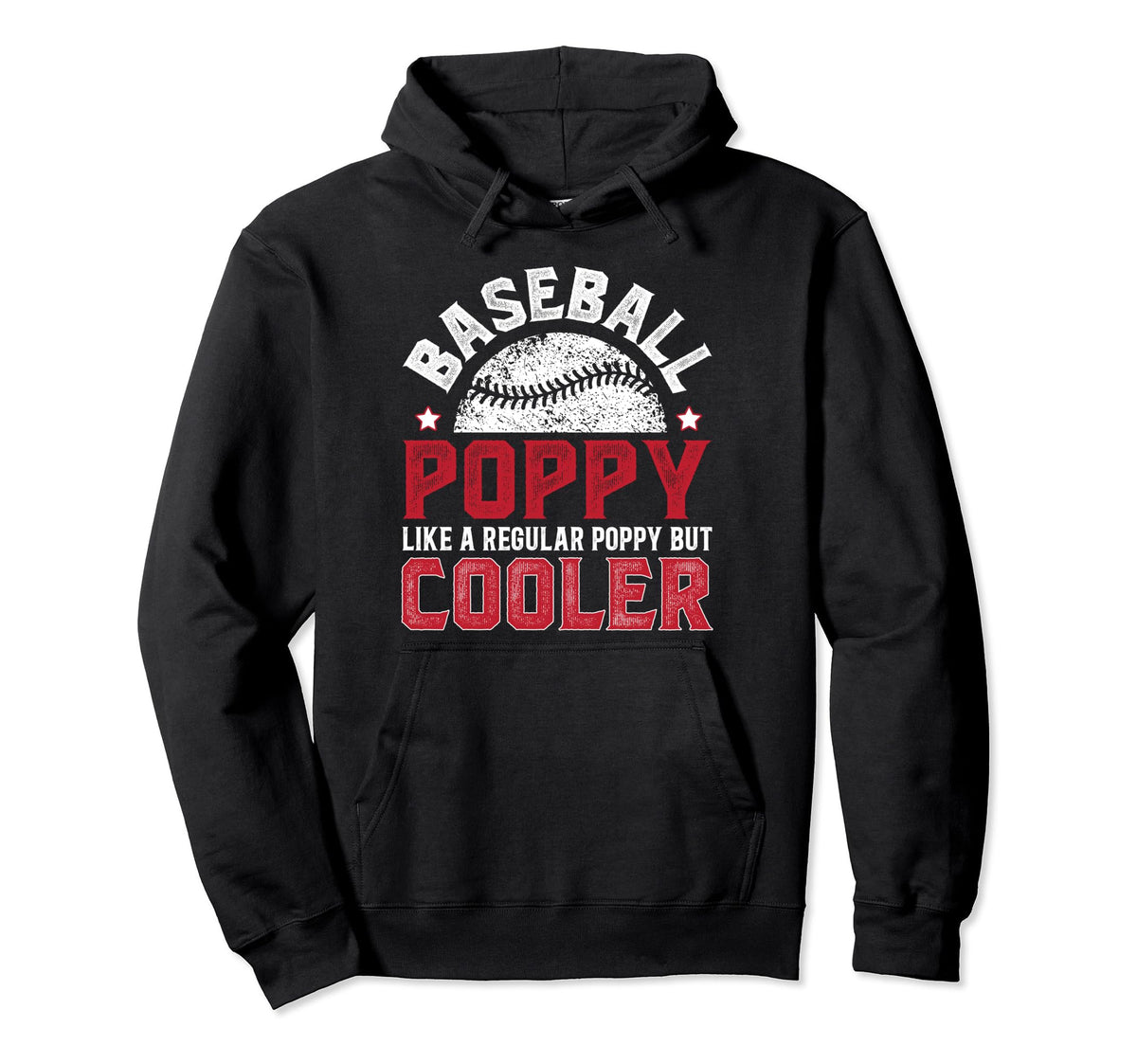 Baseball Poppy Grandpa Poppy Baseball Hoodie - Minimalist Print for Adults