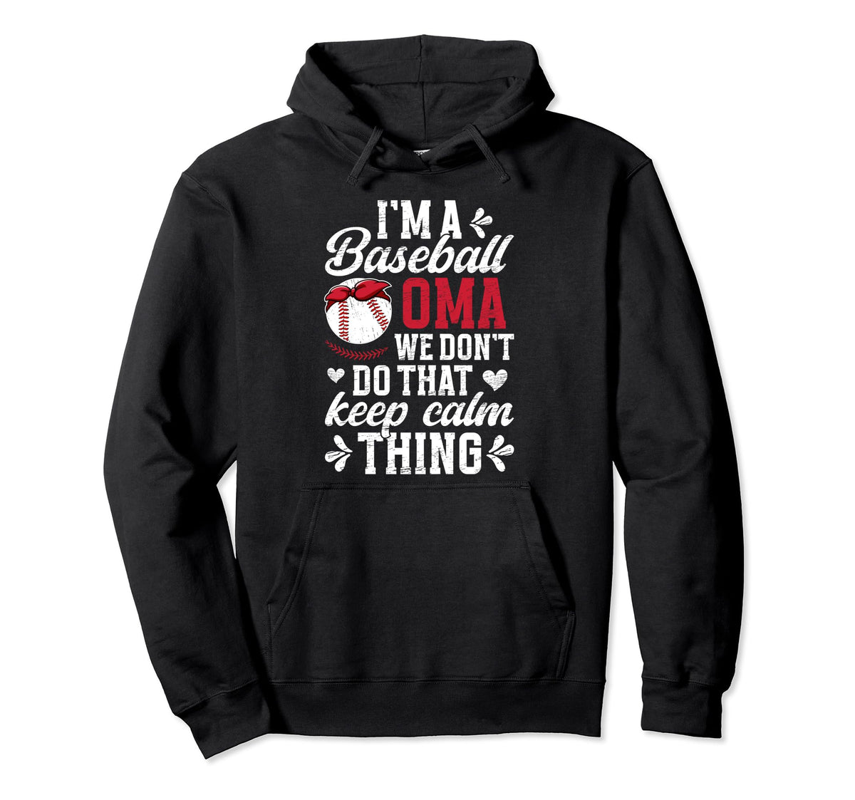 Im Baseball Oma Grandma Oma Baseball Hoodie - Minimalist Print Men Women
