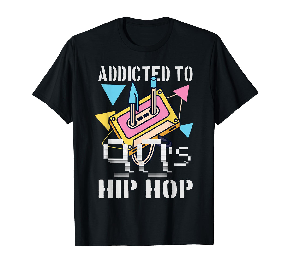 Addicted To 90S Hip Hop Gangster Rap Old T-Shirt - Minimalist Print Unisex