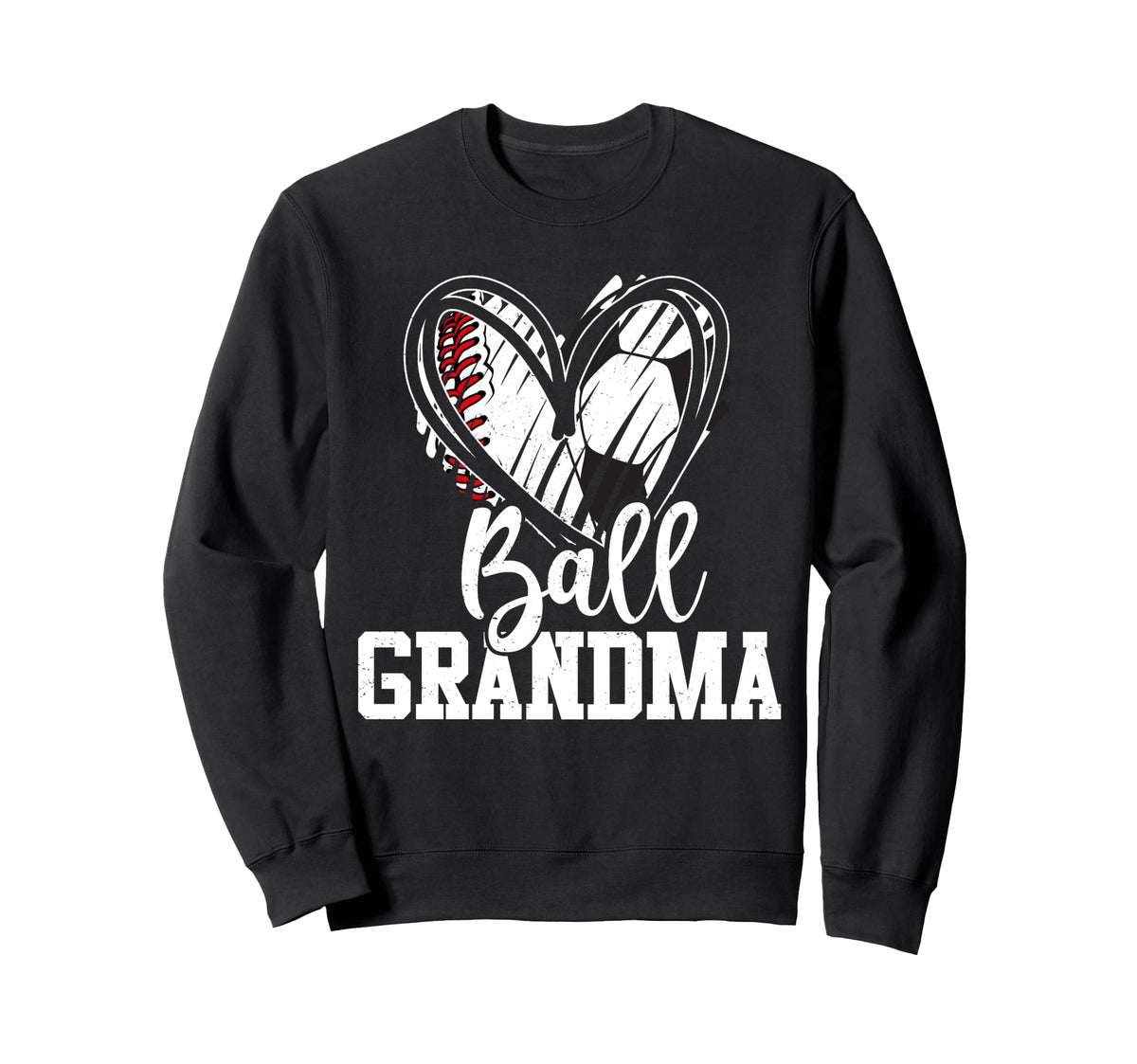 Ball Grandma Heart Baseball Soccer Ball T-Shirt - Trendy Graphic Unisex