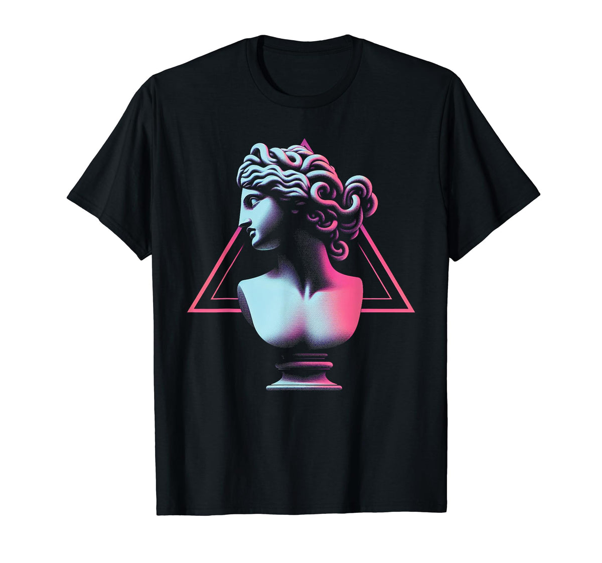 Medusa Statue Vaporwave Aesthetic Pastel T-Shirt - Custom Art Print Unisex
