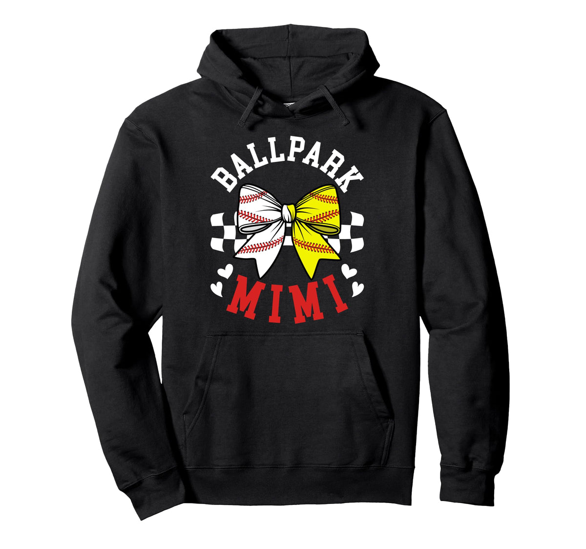 Ballpark Mimi Grandma Softball Hoodie - Casual Everyday Wear for Adults