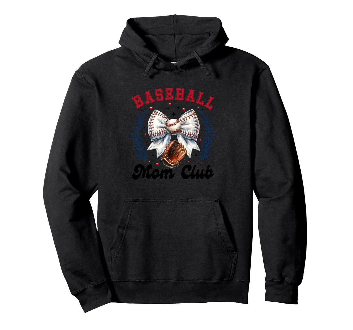 Baseball Mom Club Enthusiastic Hoodie - Casual Everyday Wear Men Women