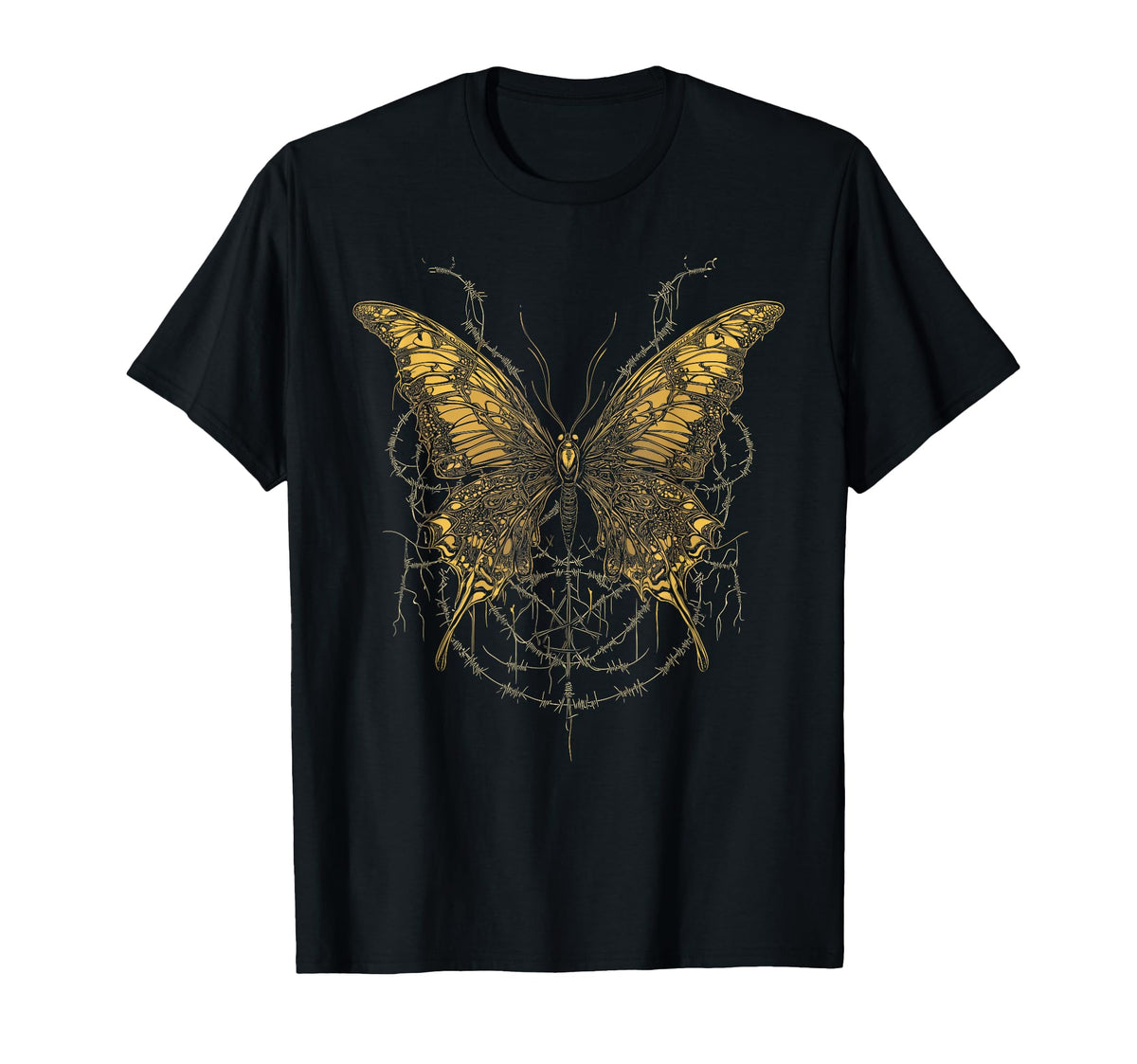 Y2K Gothic Butterfly Grunge Aesthetic T-Shirt - Streetwear Style Unisex