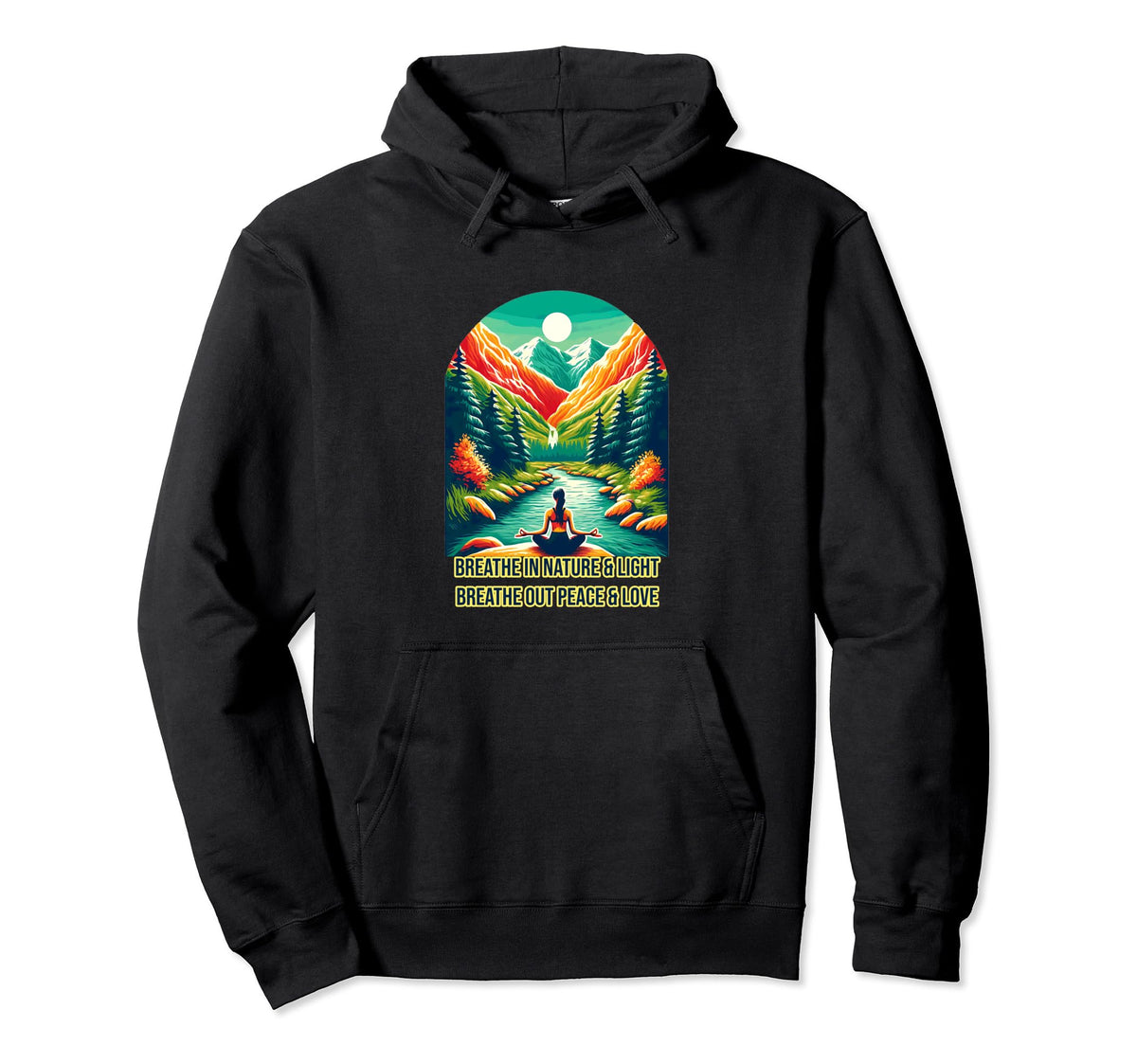 Breathe Nature And Light Breathe Out Hoodie - Streetwear Style for Adults