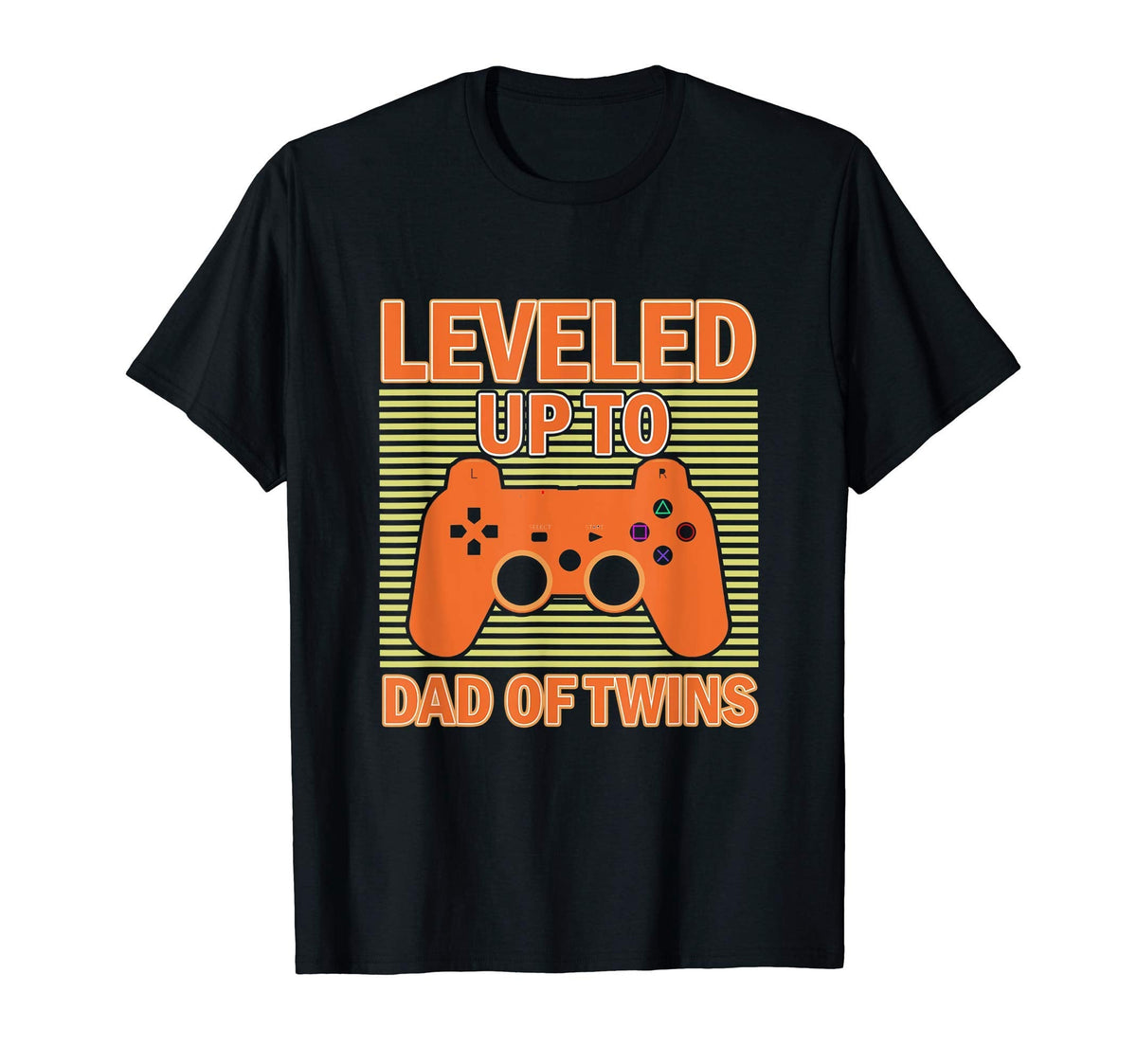 Leveled Up To Dad Twins Living T-Shirt - Casual Everyday Wear for Adults