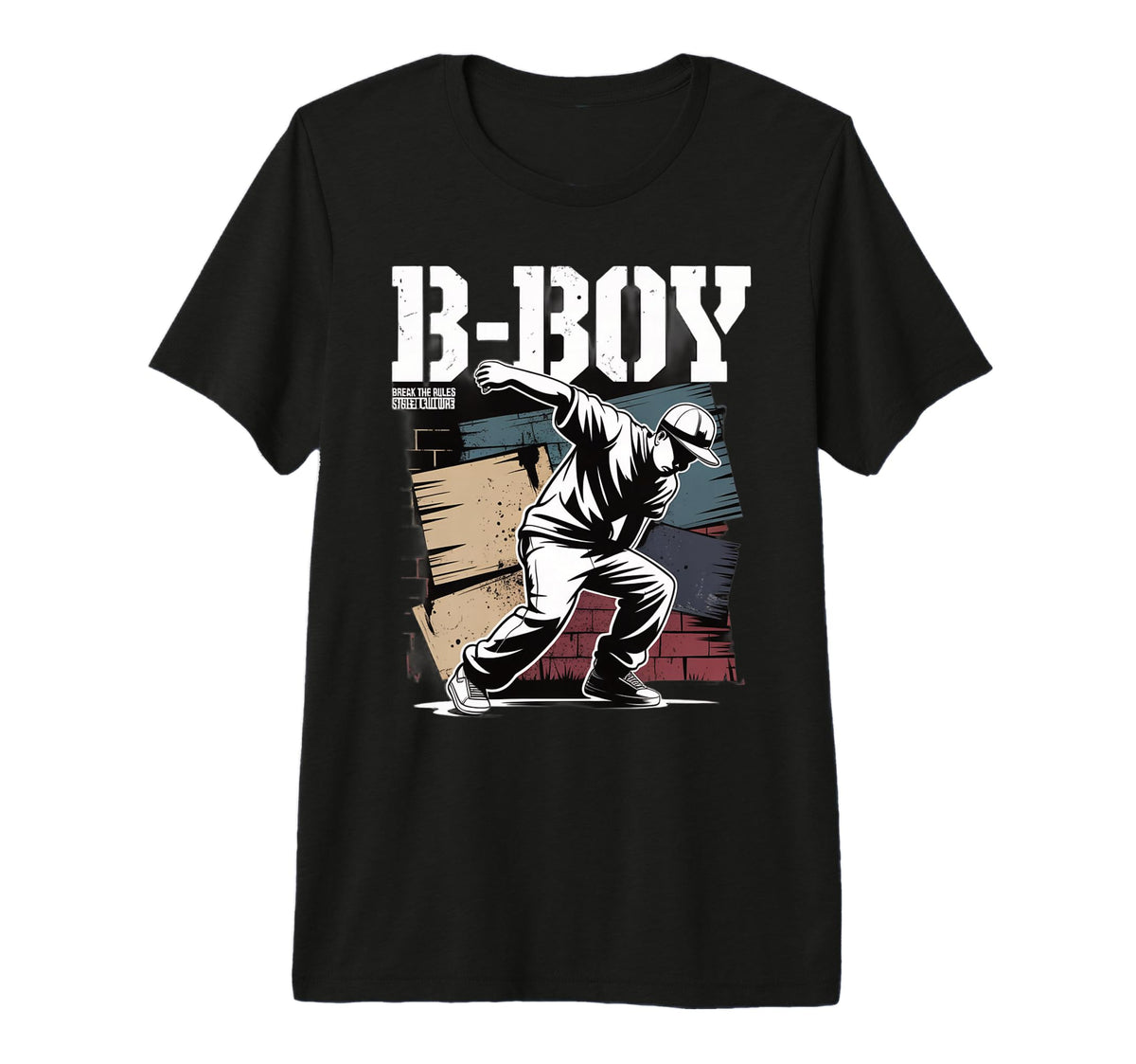 B Street Breakdance Dance Hip Hop Urban T-Shirt - Graphic Print Men Women