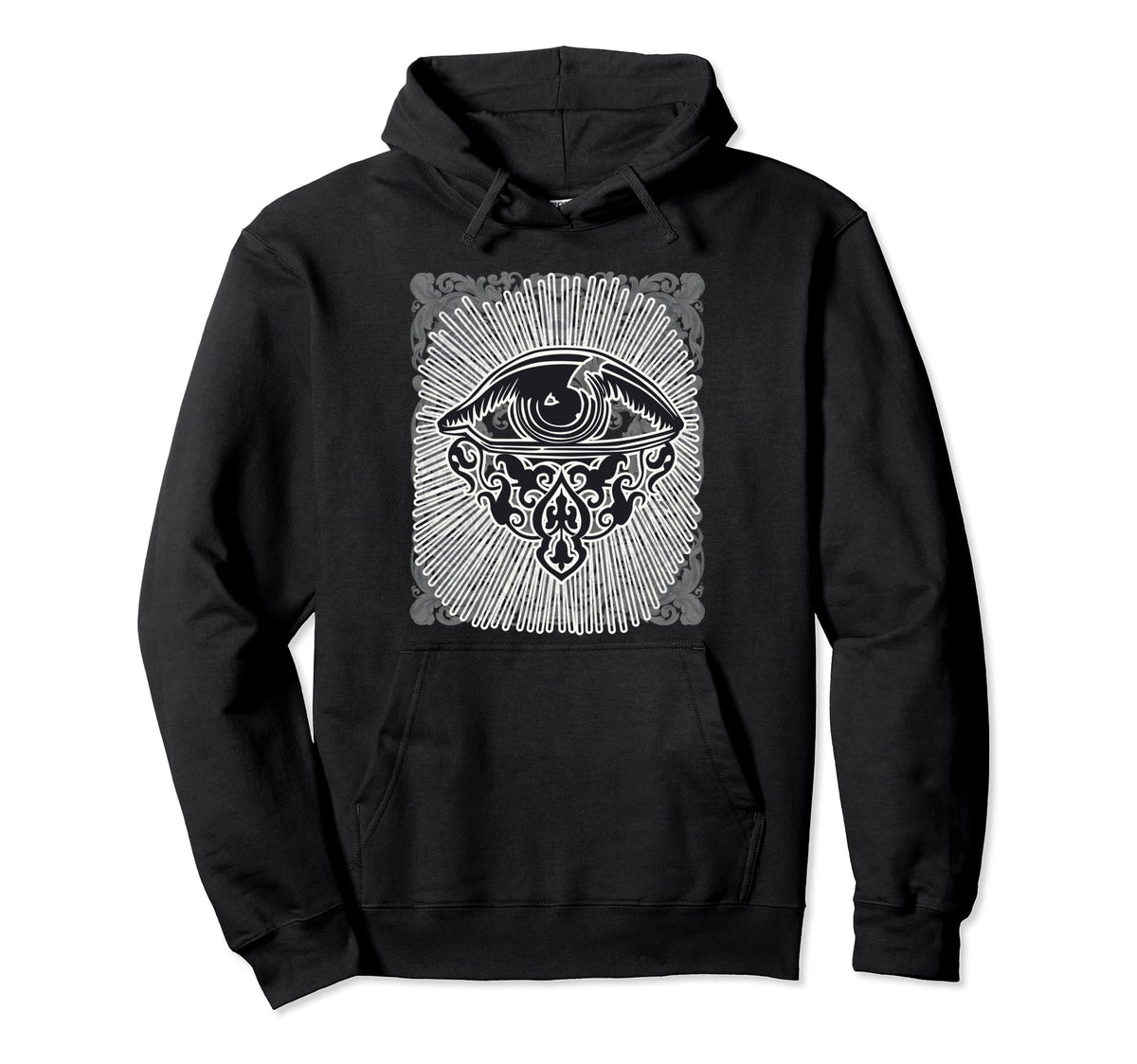 Vaporwave Aesthetic 80S 90S Baroque Eye Hoodie - Streetwear Style Unisex