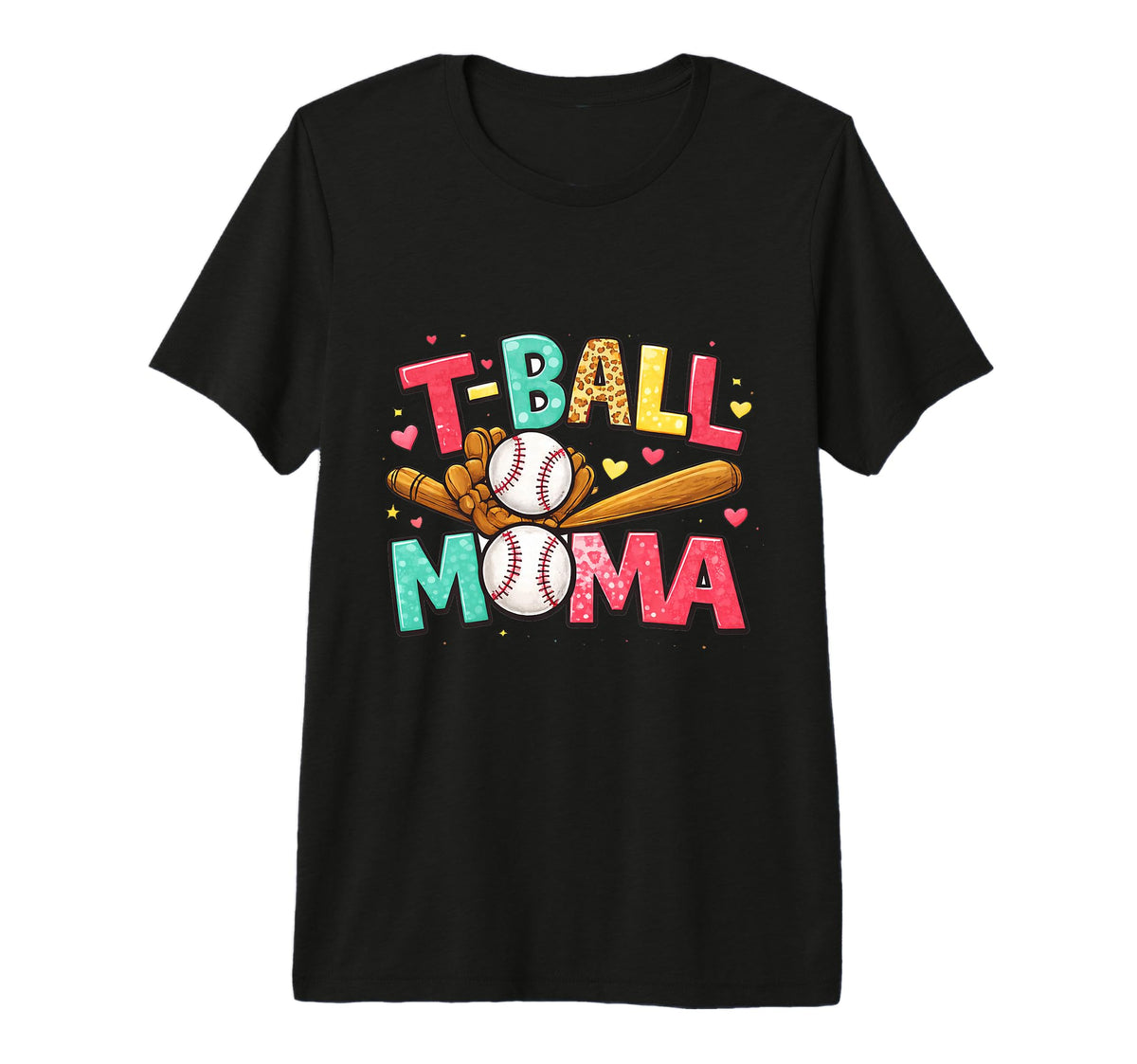 T Ball Mom Baseball Mom Colorful Tball T-Shirt - Aesthetic Graphic Unisex