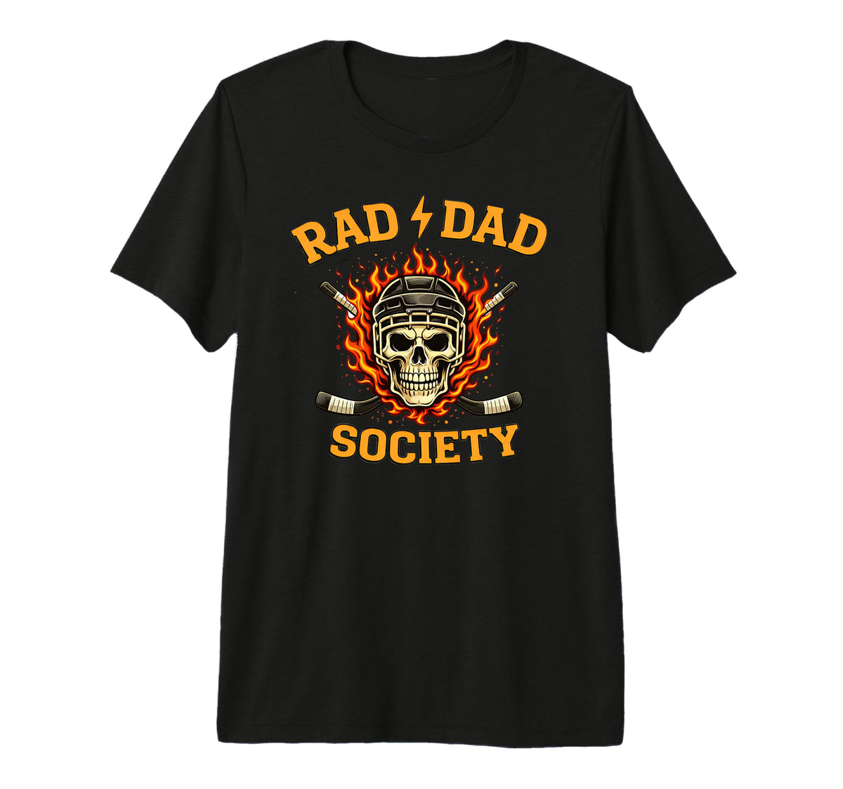 Hockey Father Rad Dad Society Gameday T-Shirt - Fun Novelty Design Unisex