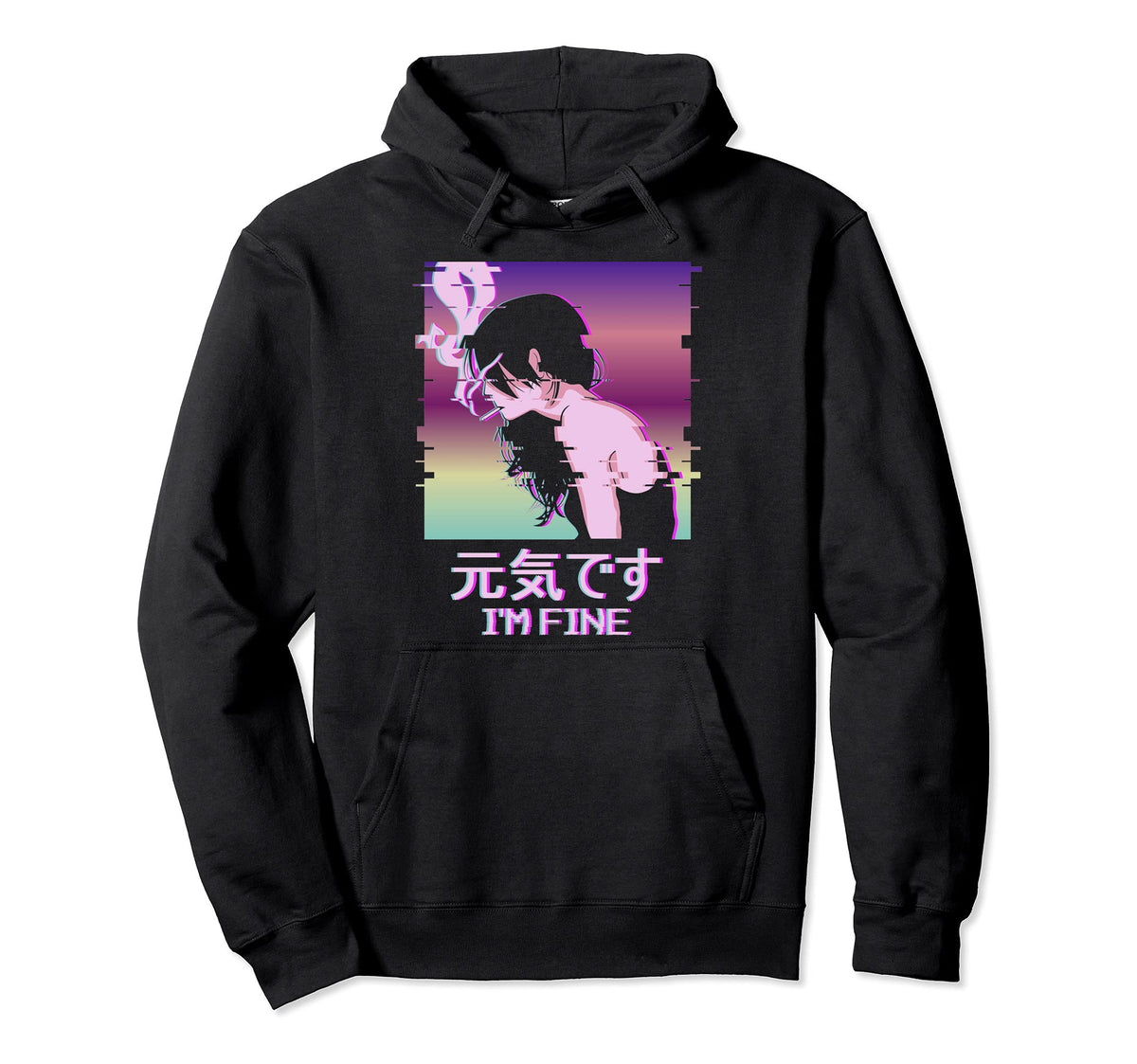 Im Fine Japanese Vaporwave Alt Indie Hoodie - Unique Graphic Unisex