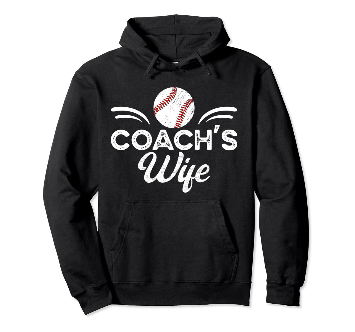 Baseball Coachs Wife Proud Wife Baseball Hoodie - Trendy Graphic Unisex