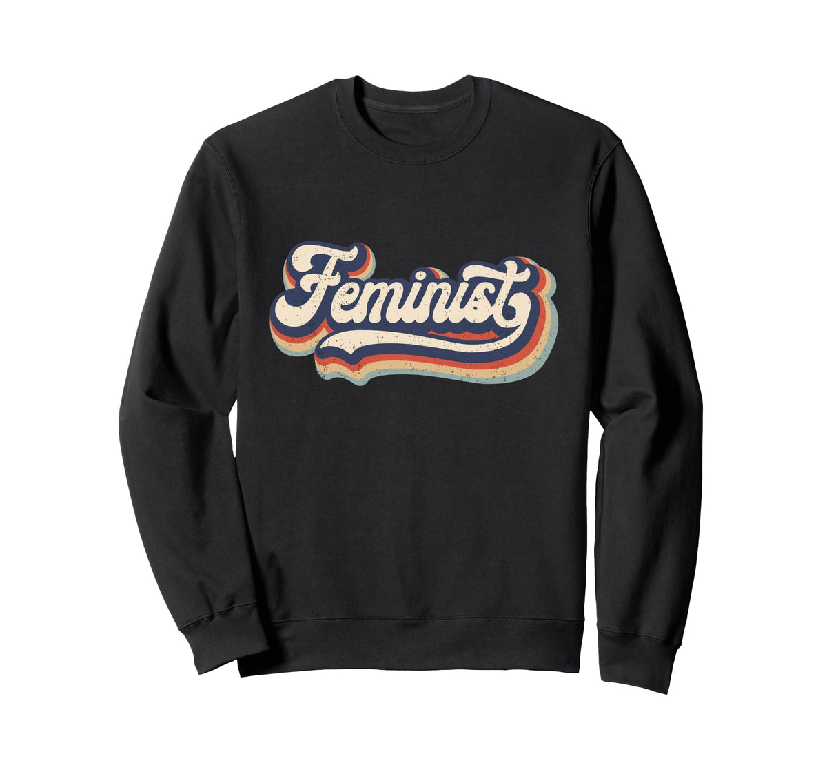 Feminist 70S Rainbow Feminism Sweatshirt - Casual Everyday Wear for Adults