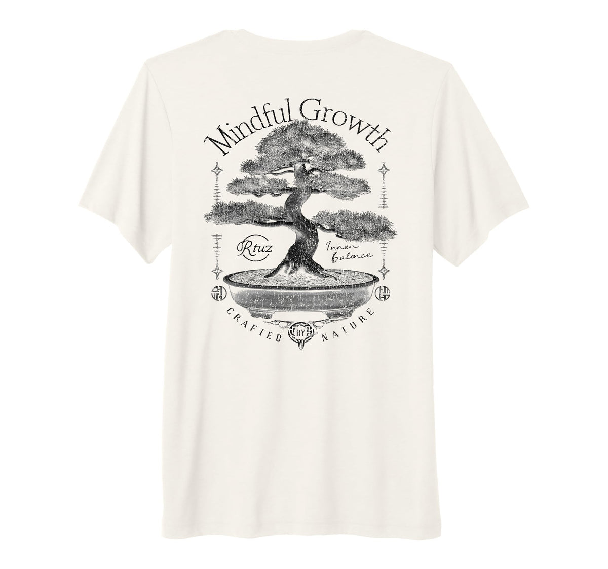 Back Y2K Streetwear Bonsai Tri Blend T-Shirt - Fun Novelty Design Unisex