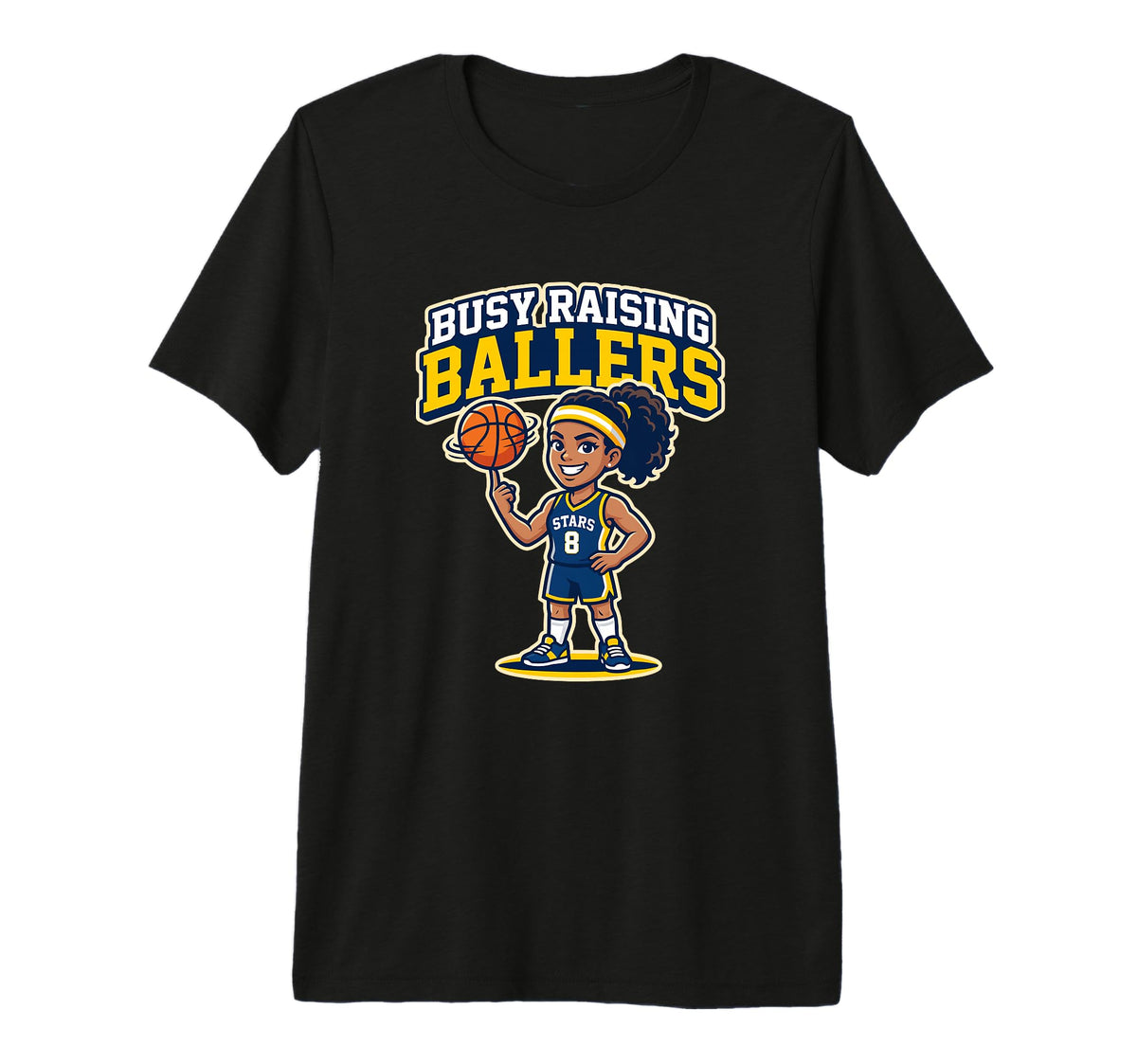 Busy Raising Ballers Basketball Mom Tri T-Shirt - Trendy Graphic Unisex