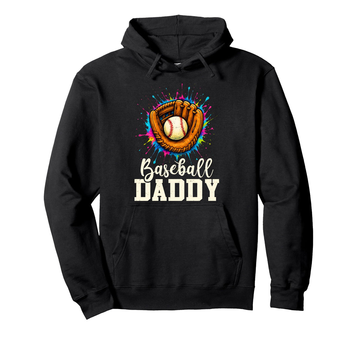 Baseball Daddy Baseball Player Colorful Hoodie - Streetwear Style Men Women