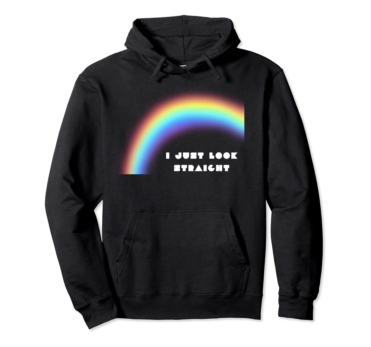 Lgbtq I Just Straight Artistic Lofi Hoodie - Aesthetic Graphic Men Women