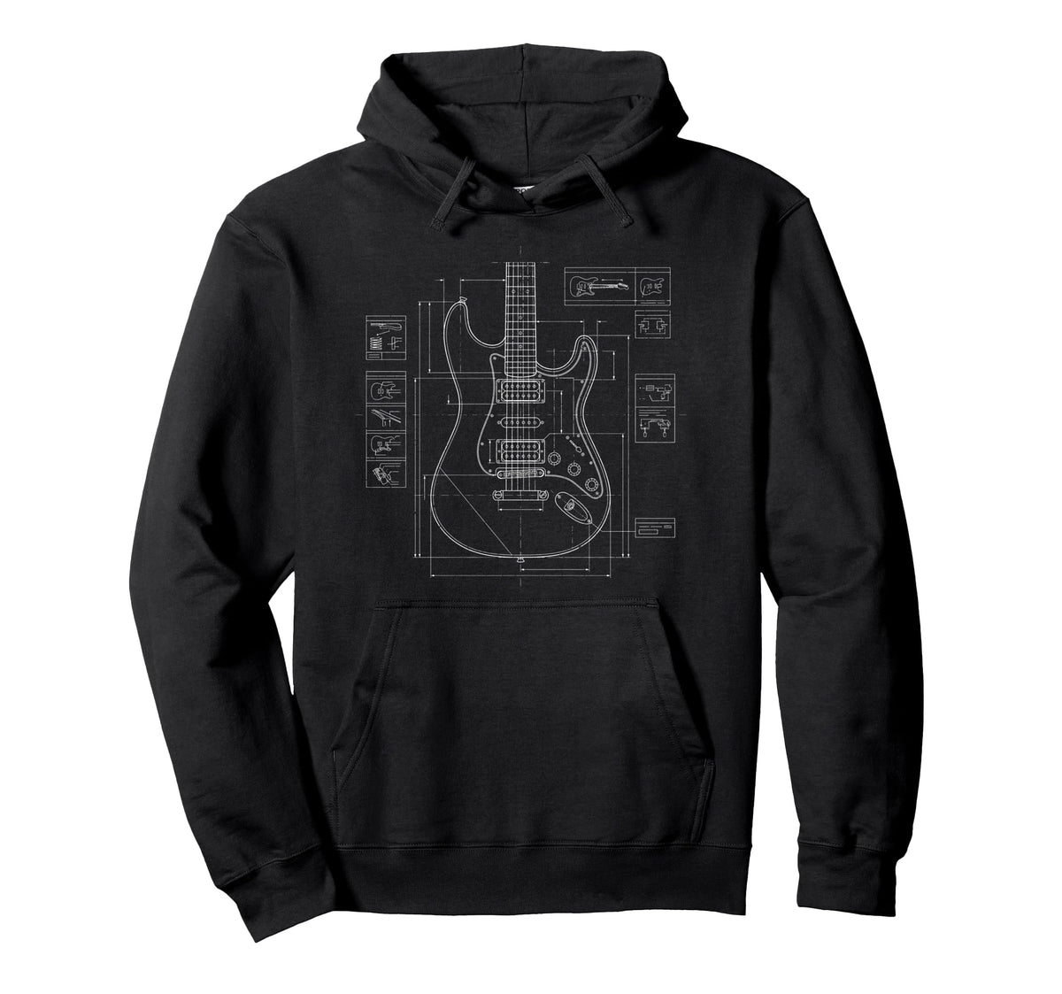 Electric Guitar Rock Music Rock Band Hoodie - Unique Graphic Men Women