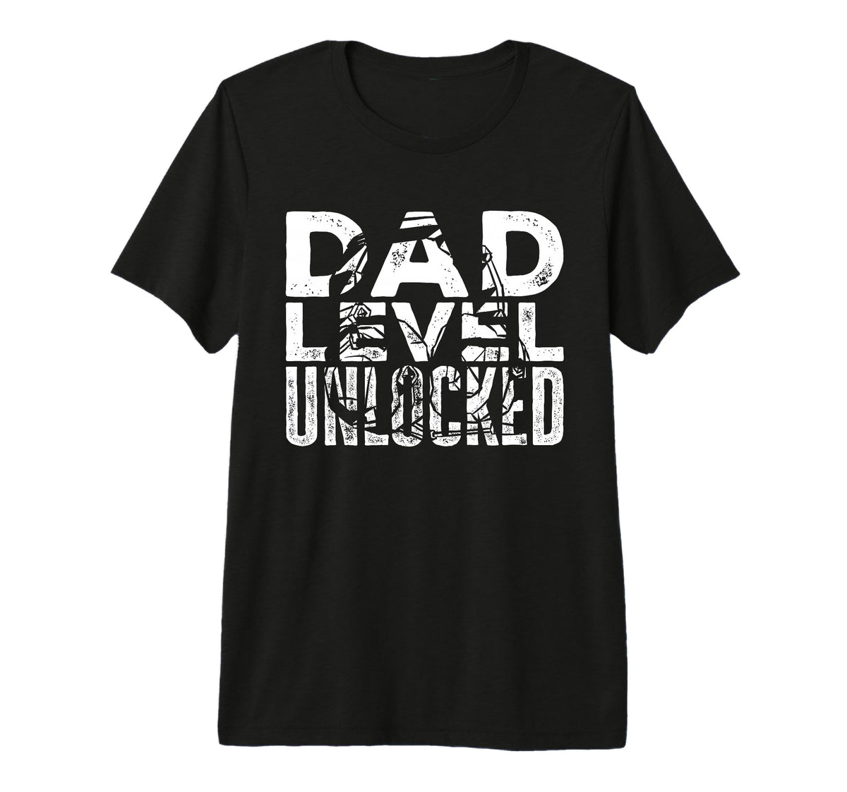 Mens Gamer Dad Funny Dad Level T-Shirt - Casual Everyday Wear Unisex