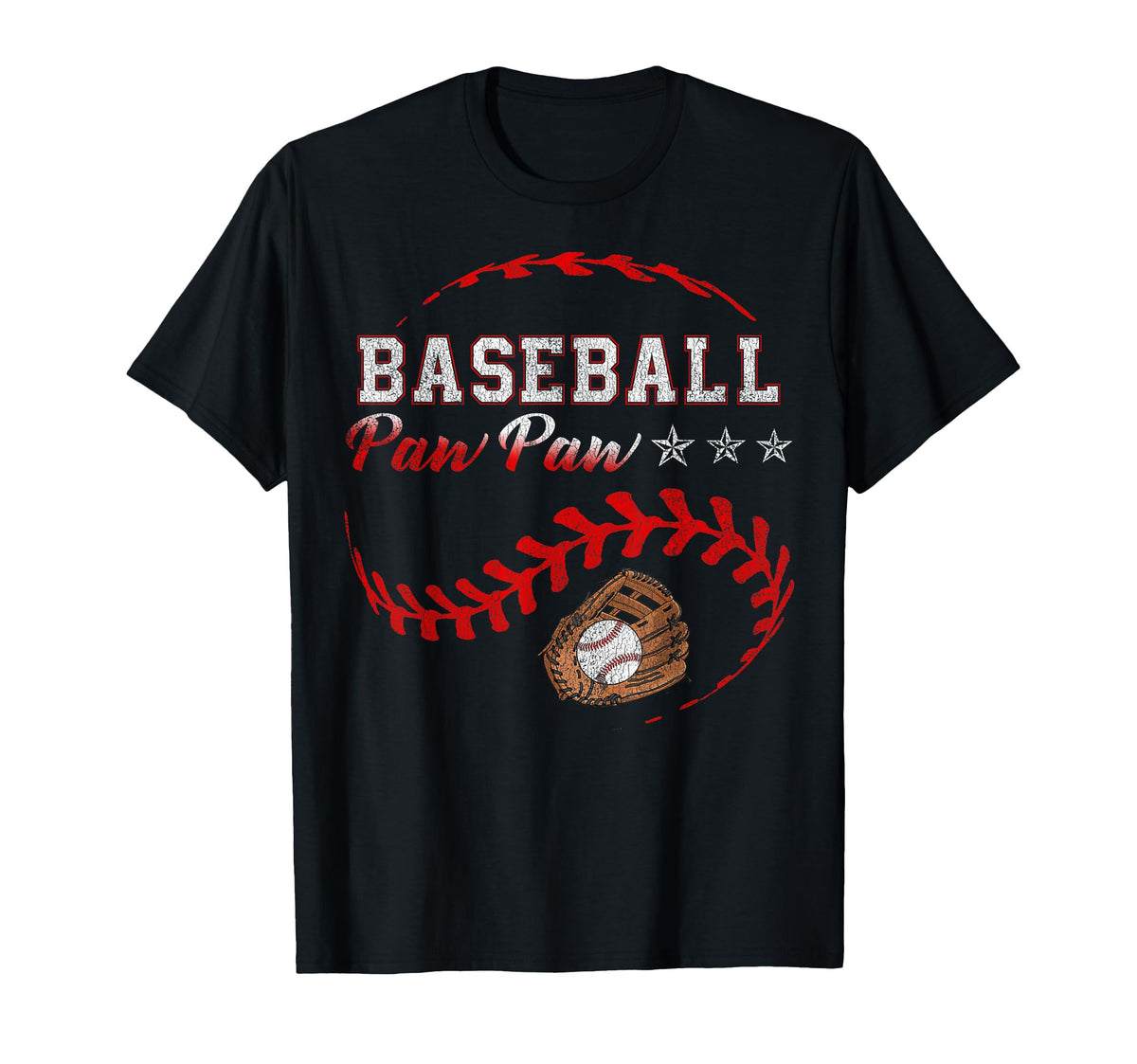 Baseball Paw Paw Funny Baseball Family T-Shirt - Minimalist Print Unisex