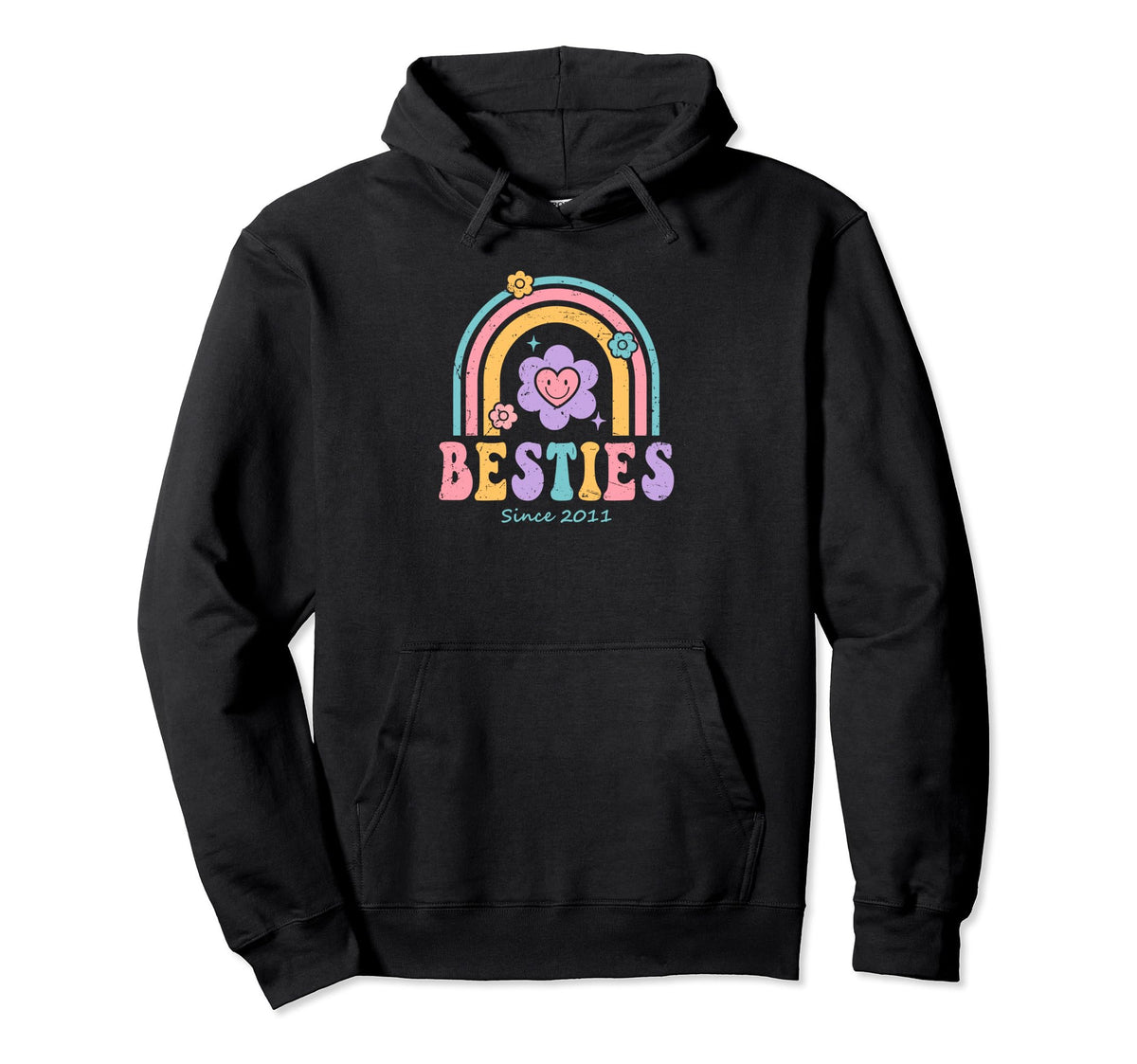 Besties Since 1930 Bff Rainbow Friends Hoodie - Novelty Apparel Men Women