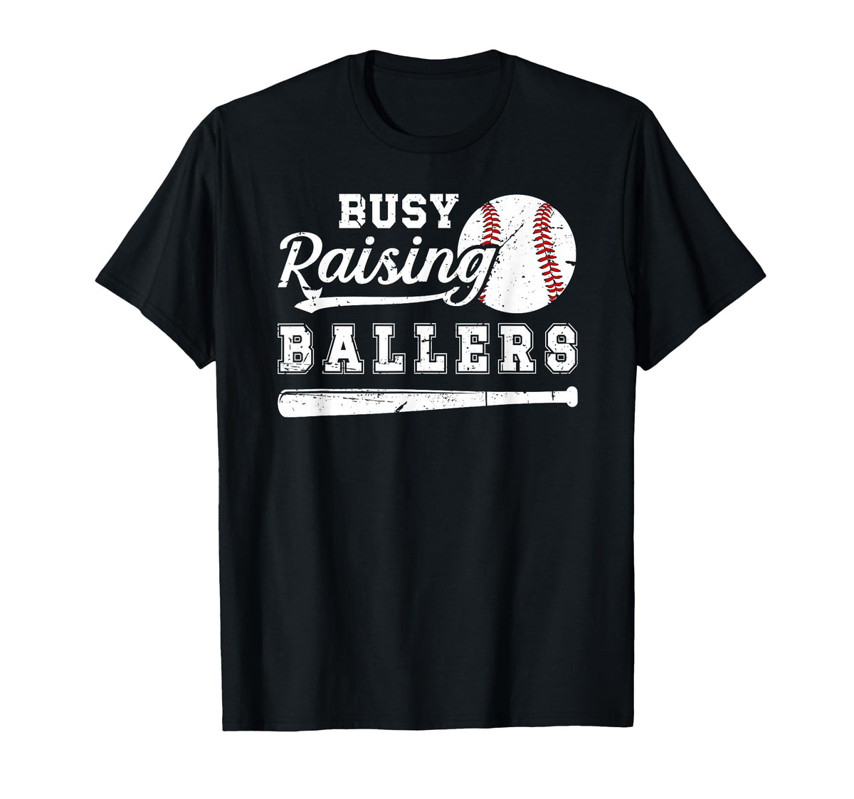 Busy Raising Ballers Baseball Dad T-Shirt - Streetwear Style for Adults