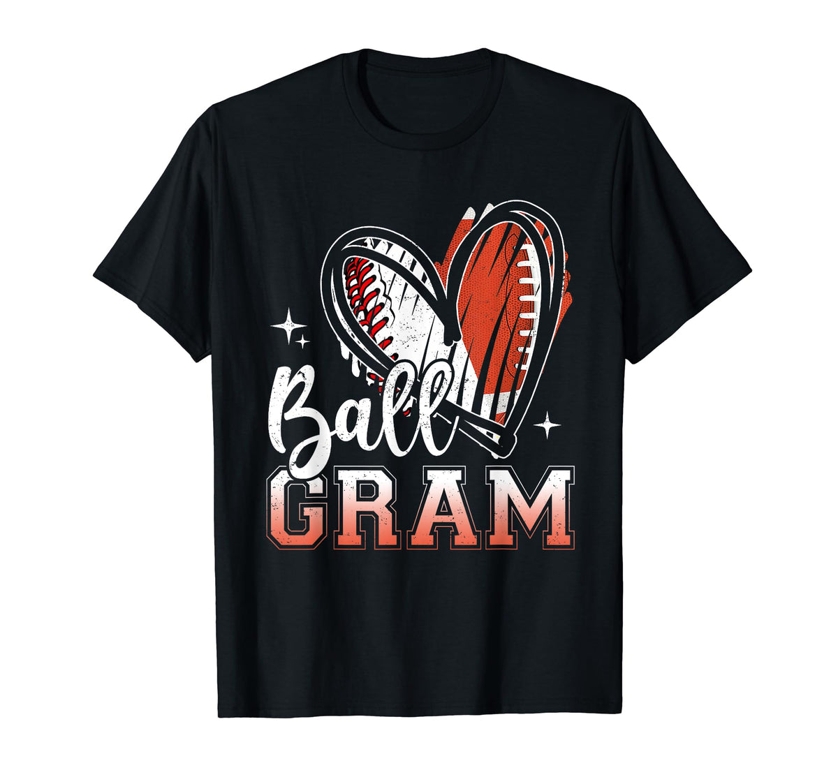 Ball Gram Baseball Football Grandma T-Shirt - Aesthetic Graphic for Adults