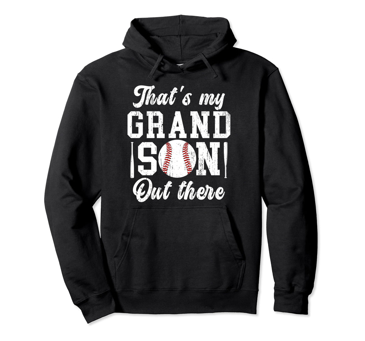 Thats My Grandson Baseball Grandpa Hoodie - Graphic Print Men Women