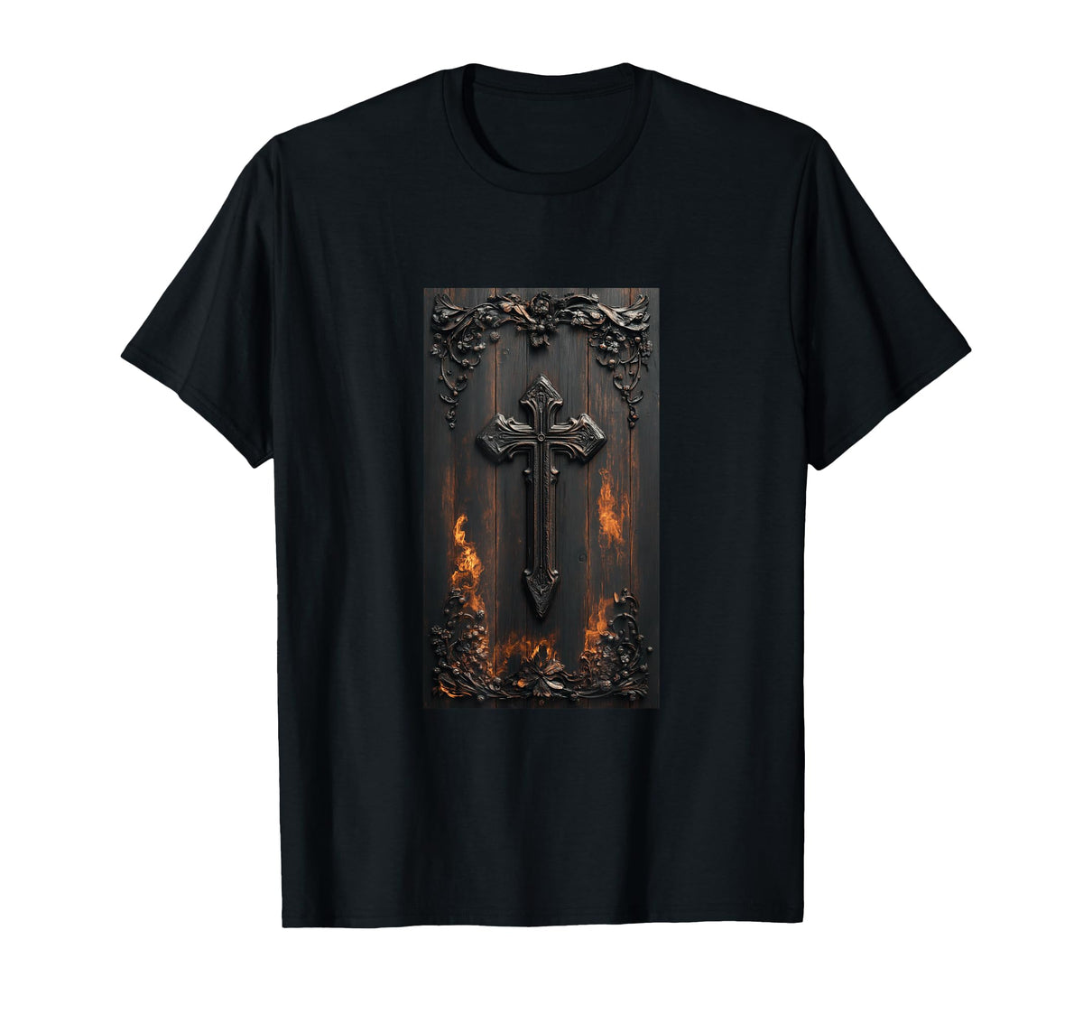 Gothic Cross Grunge Aesthetic Y2K T-Shirt - Streetwear Style for Adults