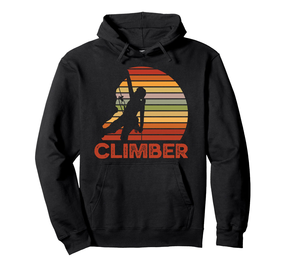 Sunset Rock Climber Silhouette Hoodie - Streetwear Style Men Women