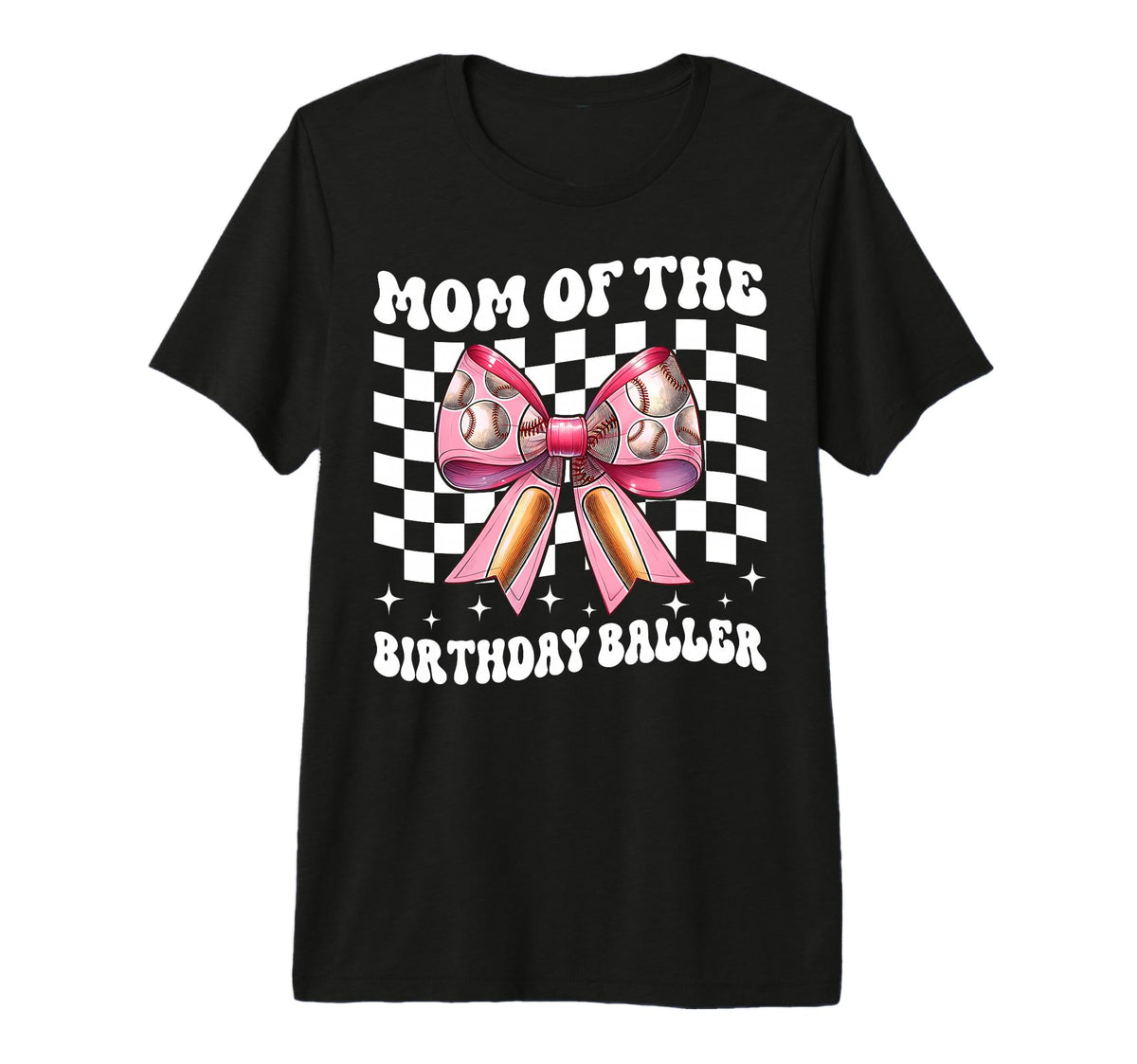 Mom Birthday Baller Baseball Mom T-Shirt - Trendy Graphic for Adults
