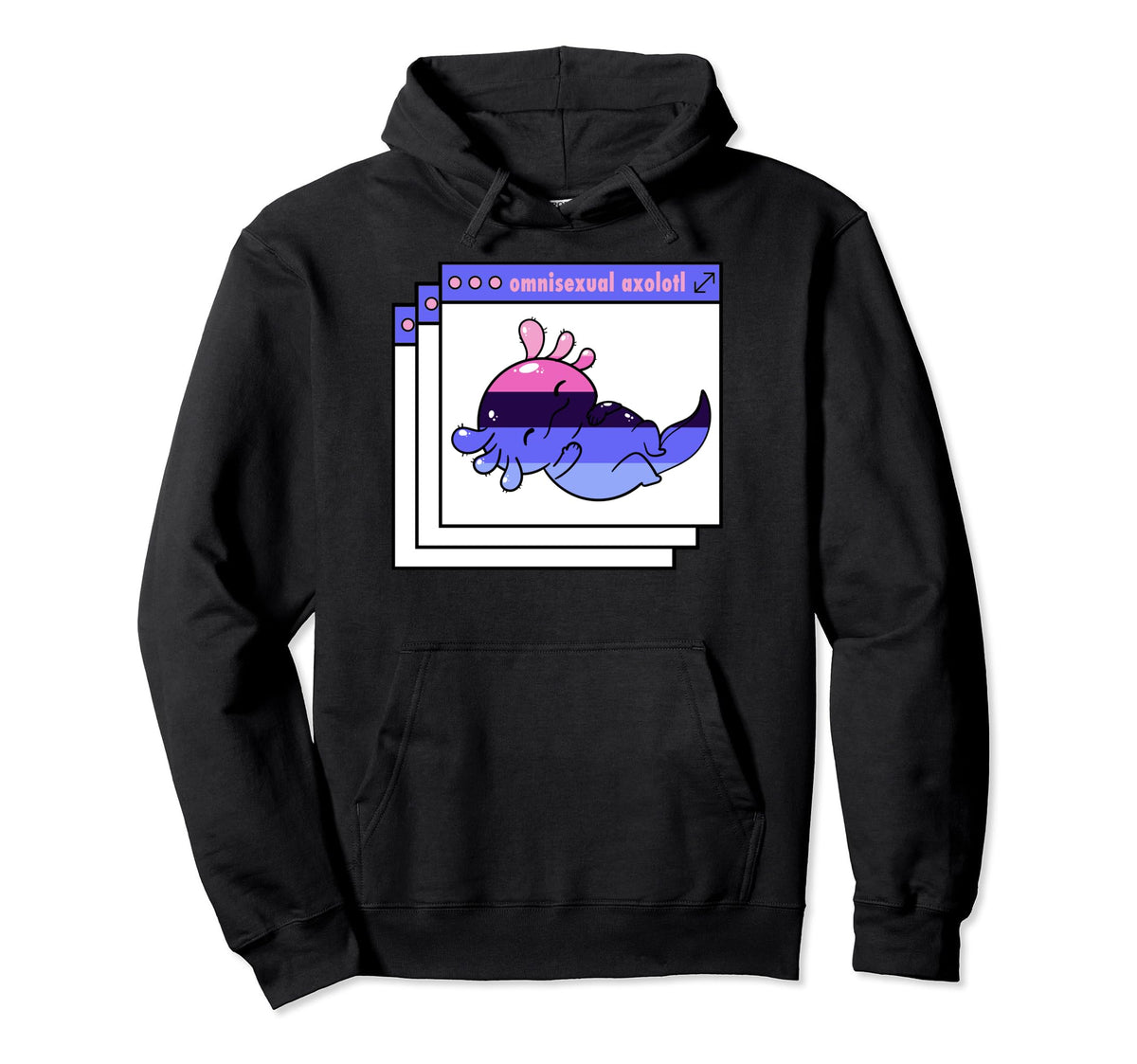 Y2K Vaporwave Omnisexual Pride Hoodie - Casual Everyday Wear Men Women