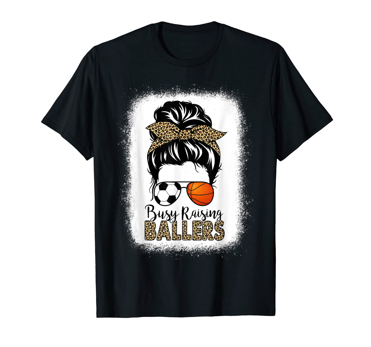 Busy Raising Ballers Basketball Soccer T-Shirt - Minimalist Print Unisex