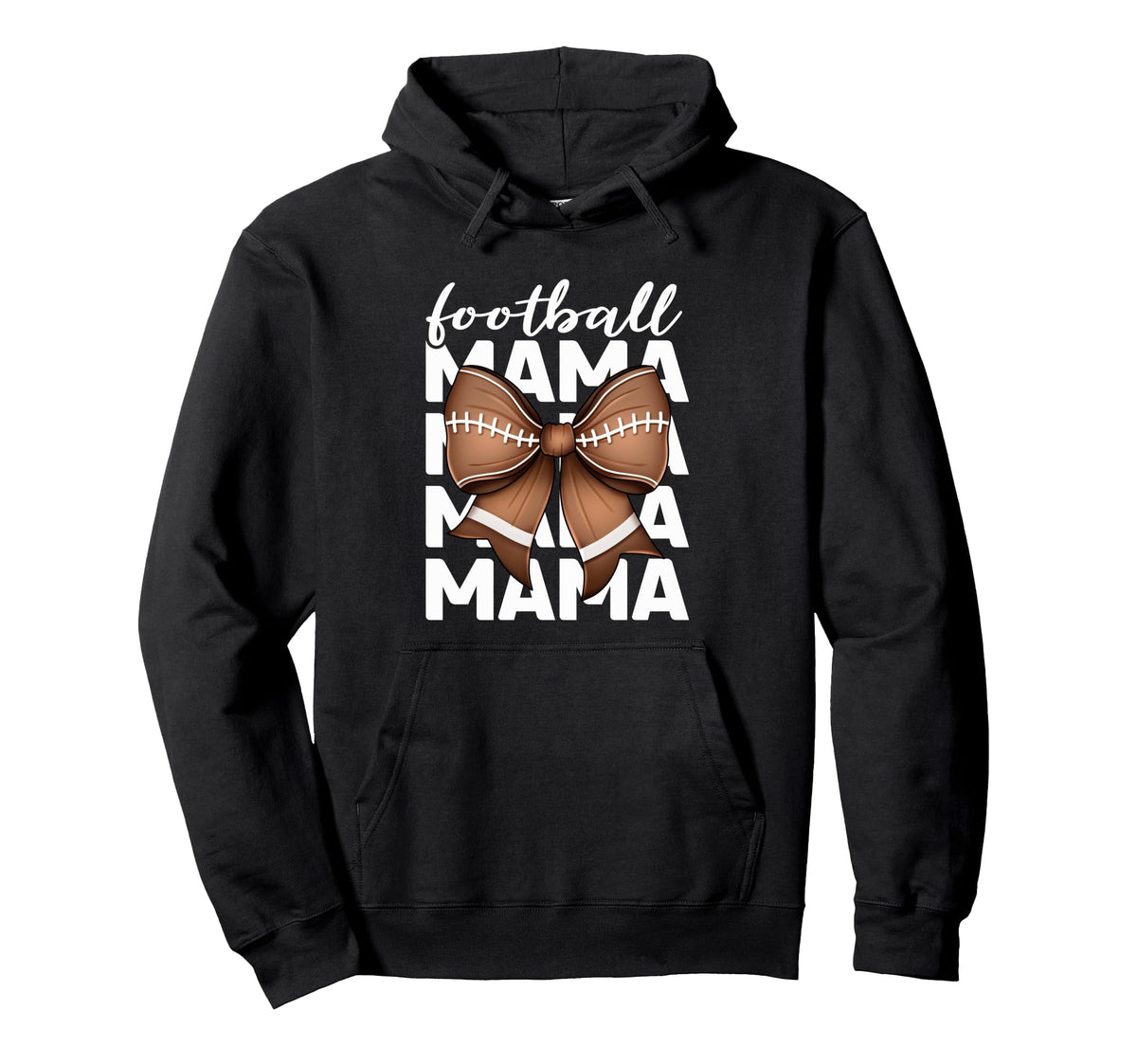 Game Day Mom Croquette Bows Football Hoodie - Minimalist Print Men Women