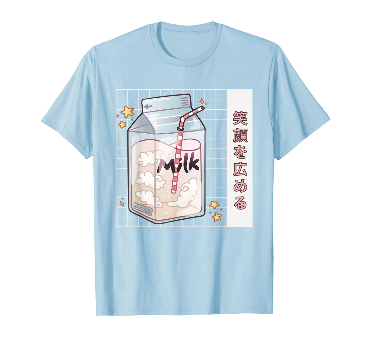 Kawaii Milk Carton Japanese Aesthetic T-Shirt - Trendy Graphic for Adults