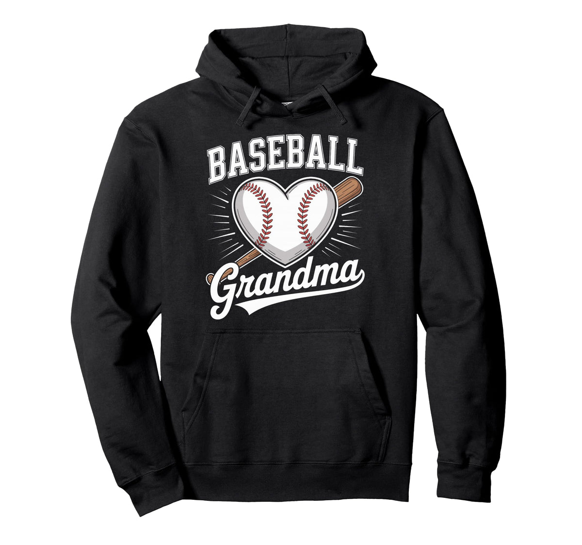 Baseball Grandma Softball Grandmas Hoodie - Minimalist Print for Adults