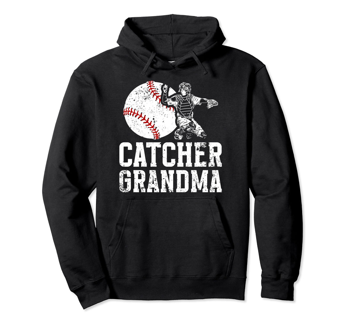 Baseball Catcher Grandma Baseball Hoodie - Streetwear Style for Adults