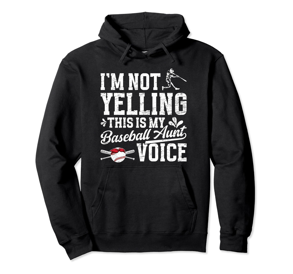 My Baseball Aunt Voice Aunt Baseball Hoodie - Casual Everyday Wear Unisex