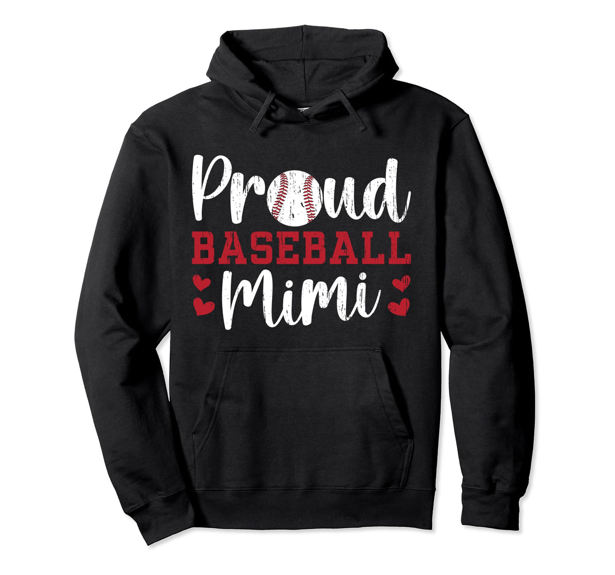 Proud Baseball Mimi Grandma Mimi Hoodie - Casual Everyday Wear Unisex