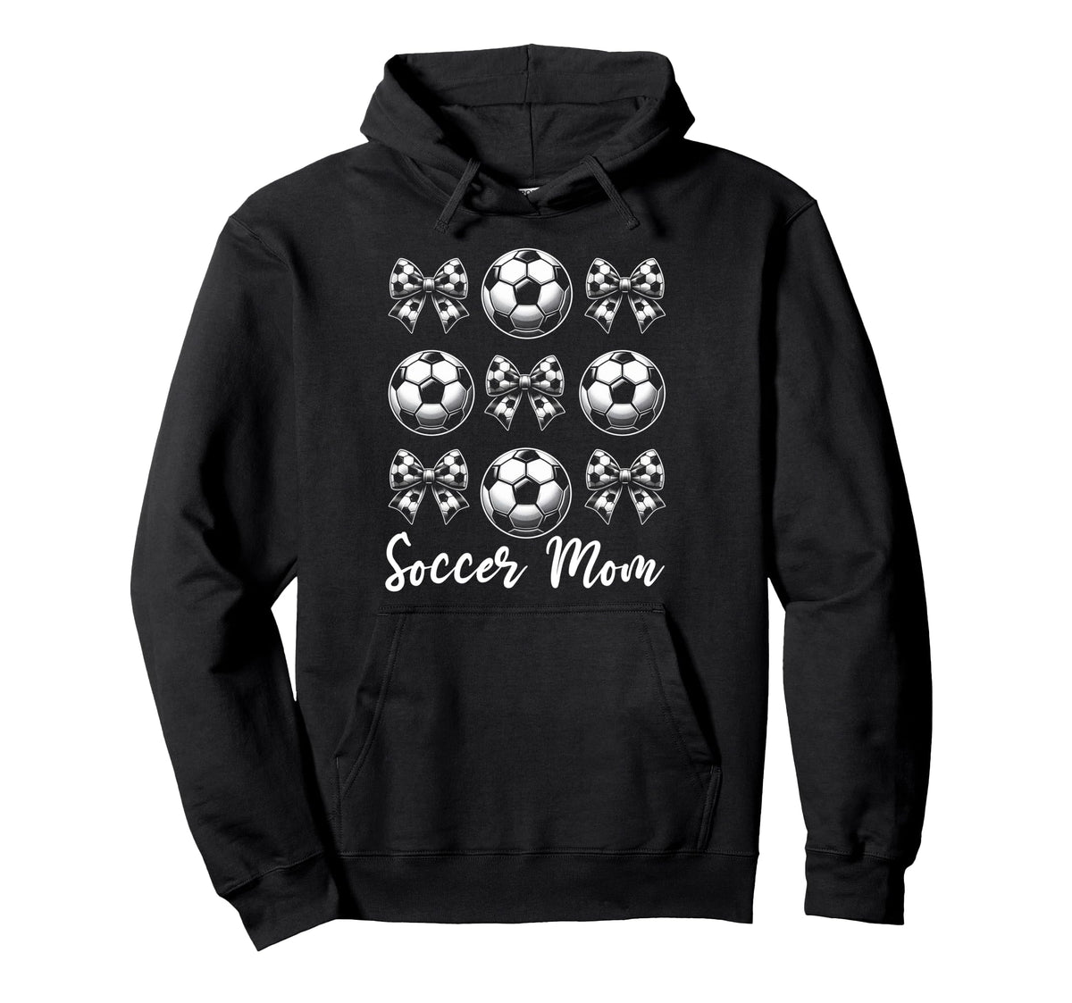 Soccer Mom Bow Soccer Mama Football Hoodie - Custom Art Print Unisex