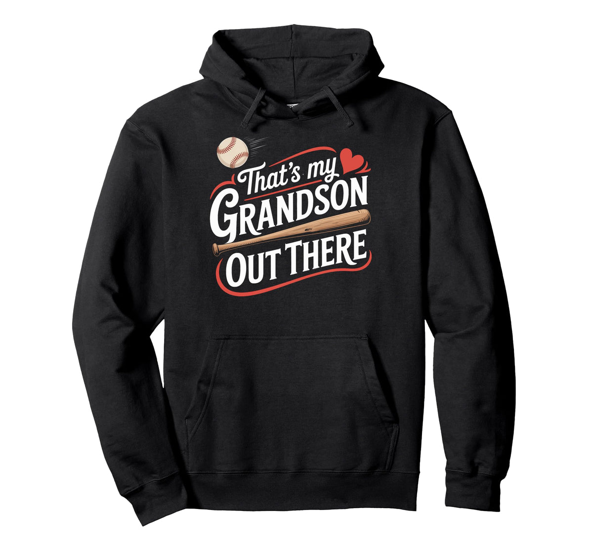 Proud Baseball Grandpa Thats My Grandson Hoodie - Unique Graphic Men Women