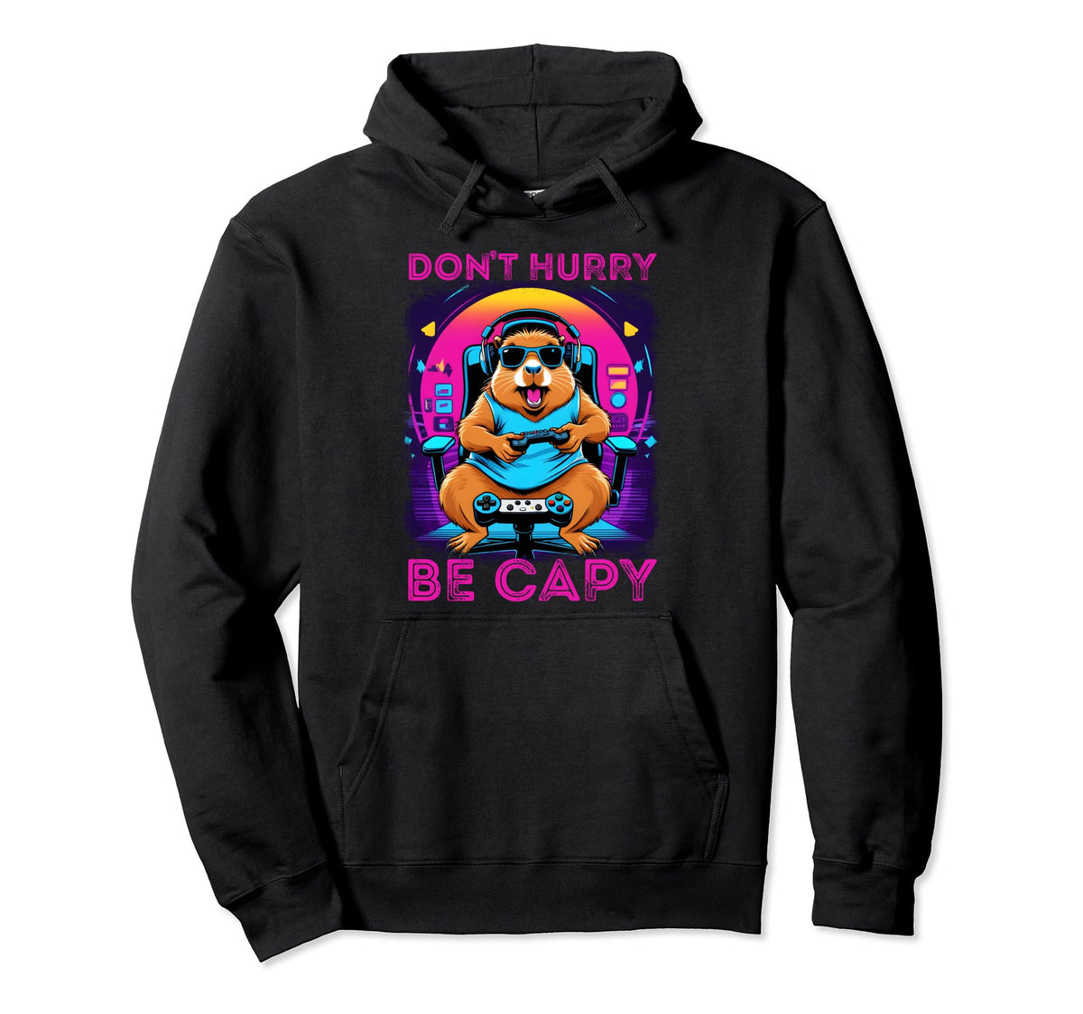 Vaporwave Aesthetic Gamer Geek Worry Be Hoodie - Unique Graphic Men Women