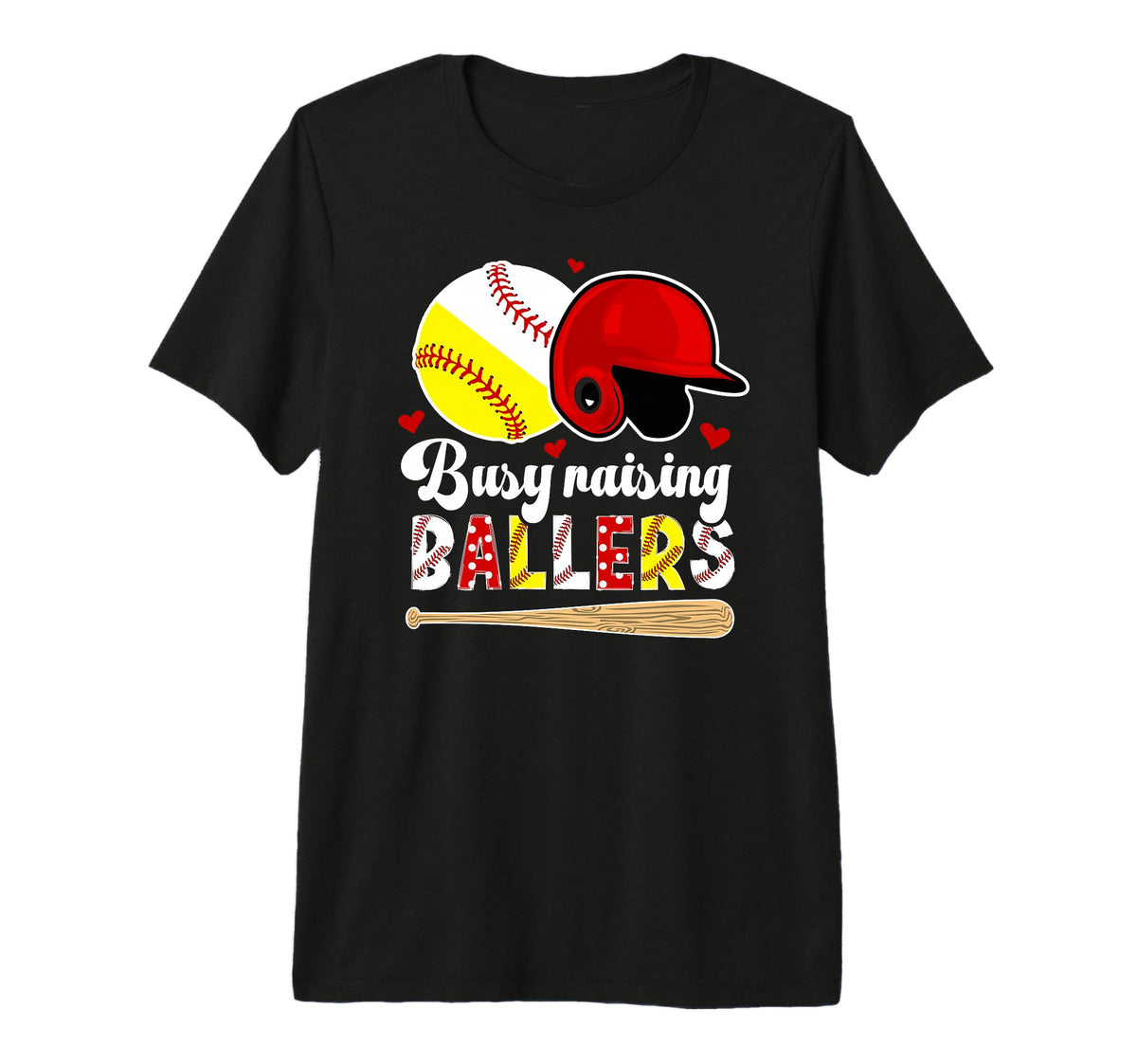 Busy Raising Ballers Baseball Softball T-Shirt - Trendy Graphic Men Women