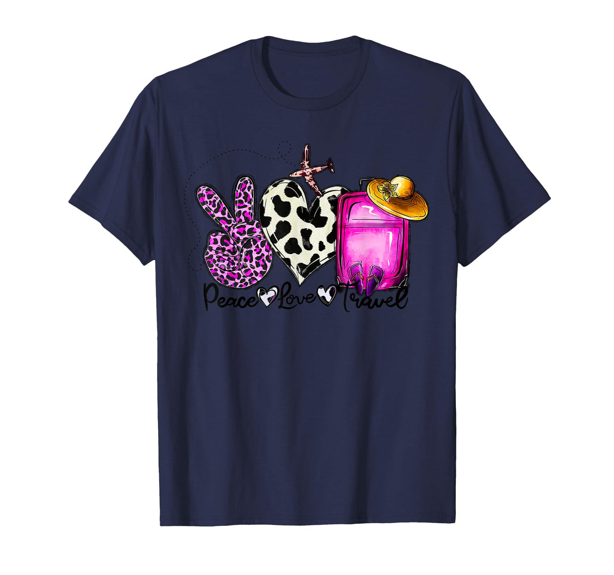 Peace Love Travel T-Shirt - Streetwear Style Men Women